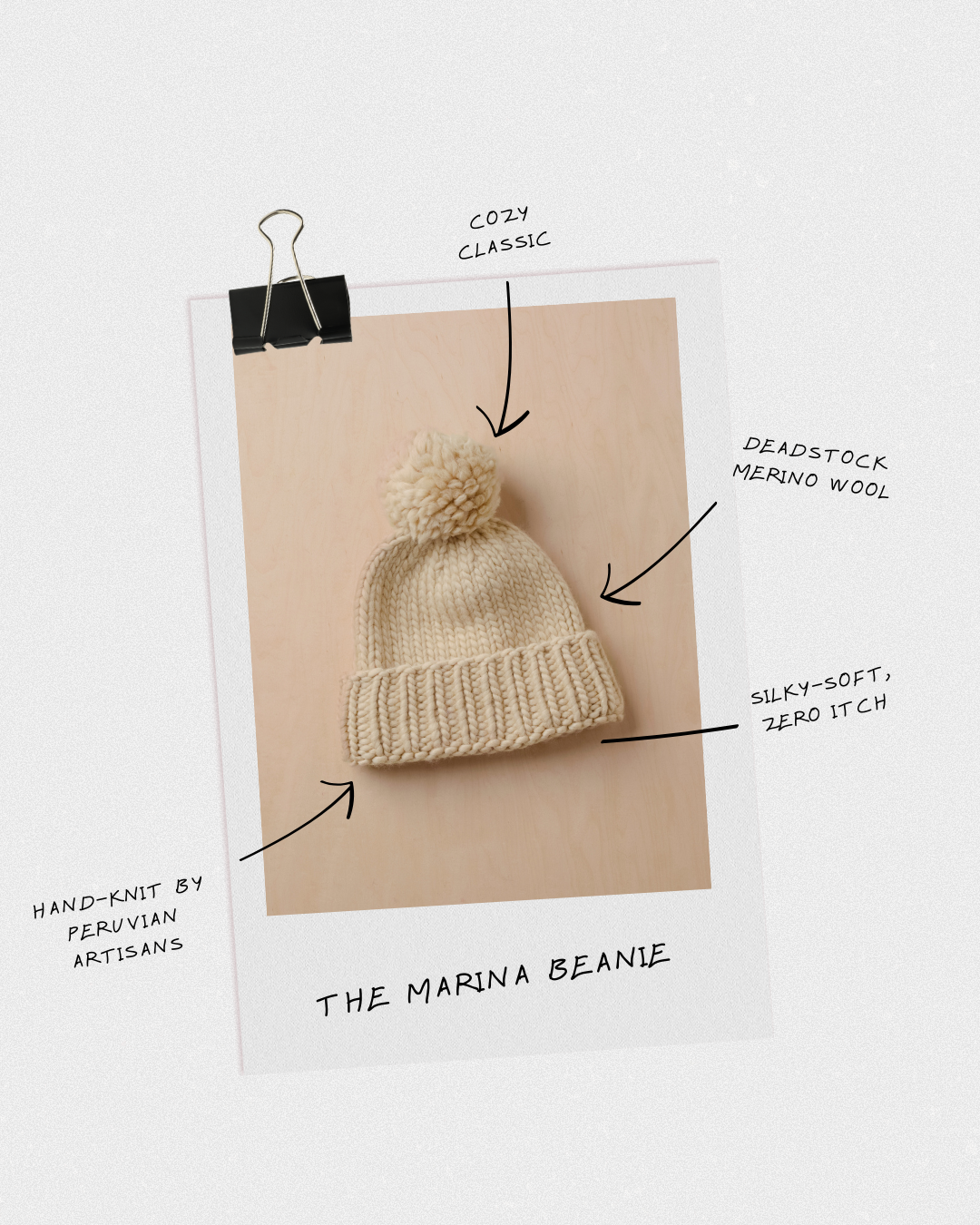 Marina Hand Knit Beanie - Jasper