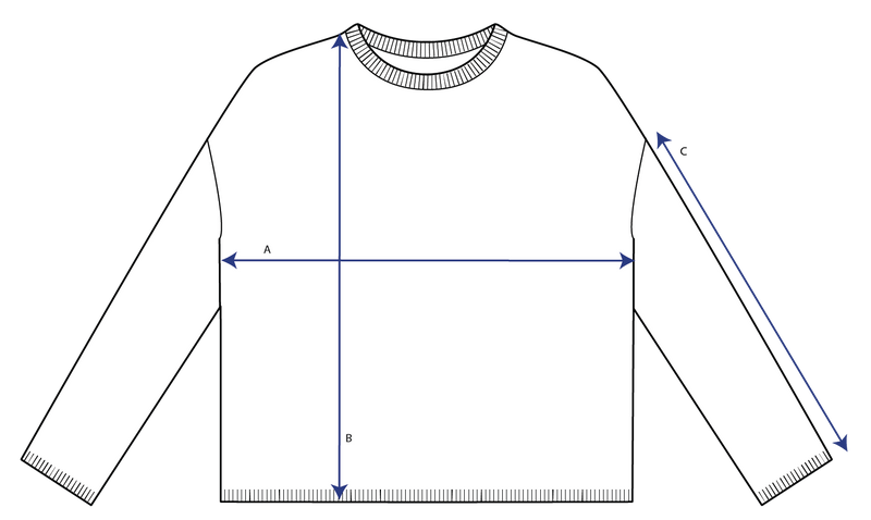 Noemi Sweater measurement diagram