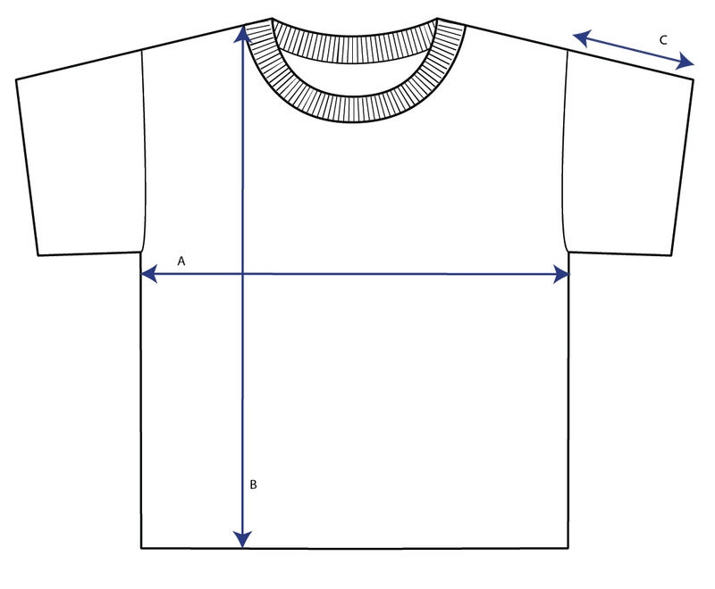 Sonia Sweater Tee measurement diagram