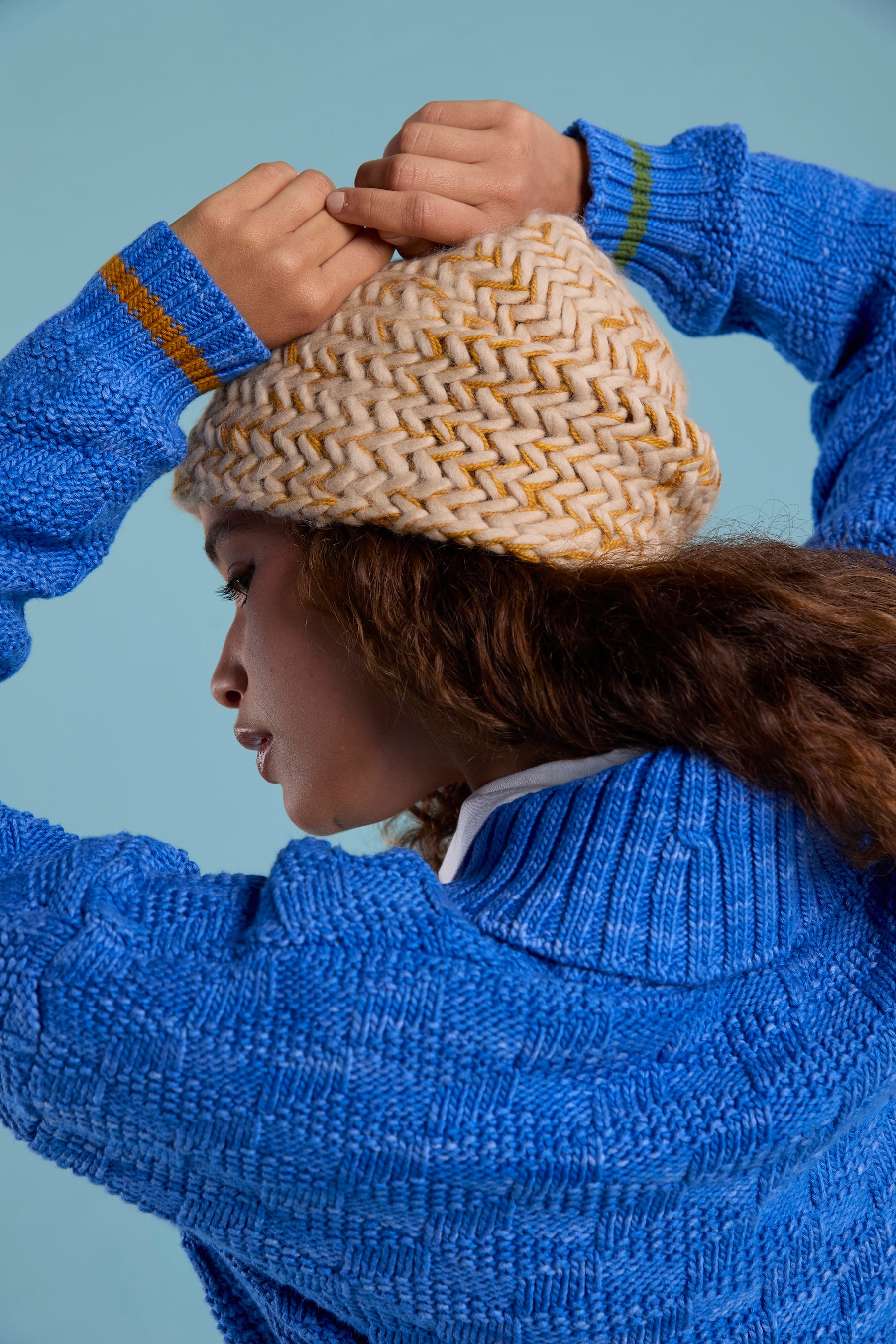 Frey Hand Knit Beanie - Fleece