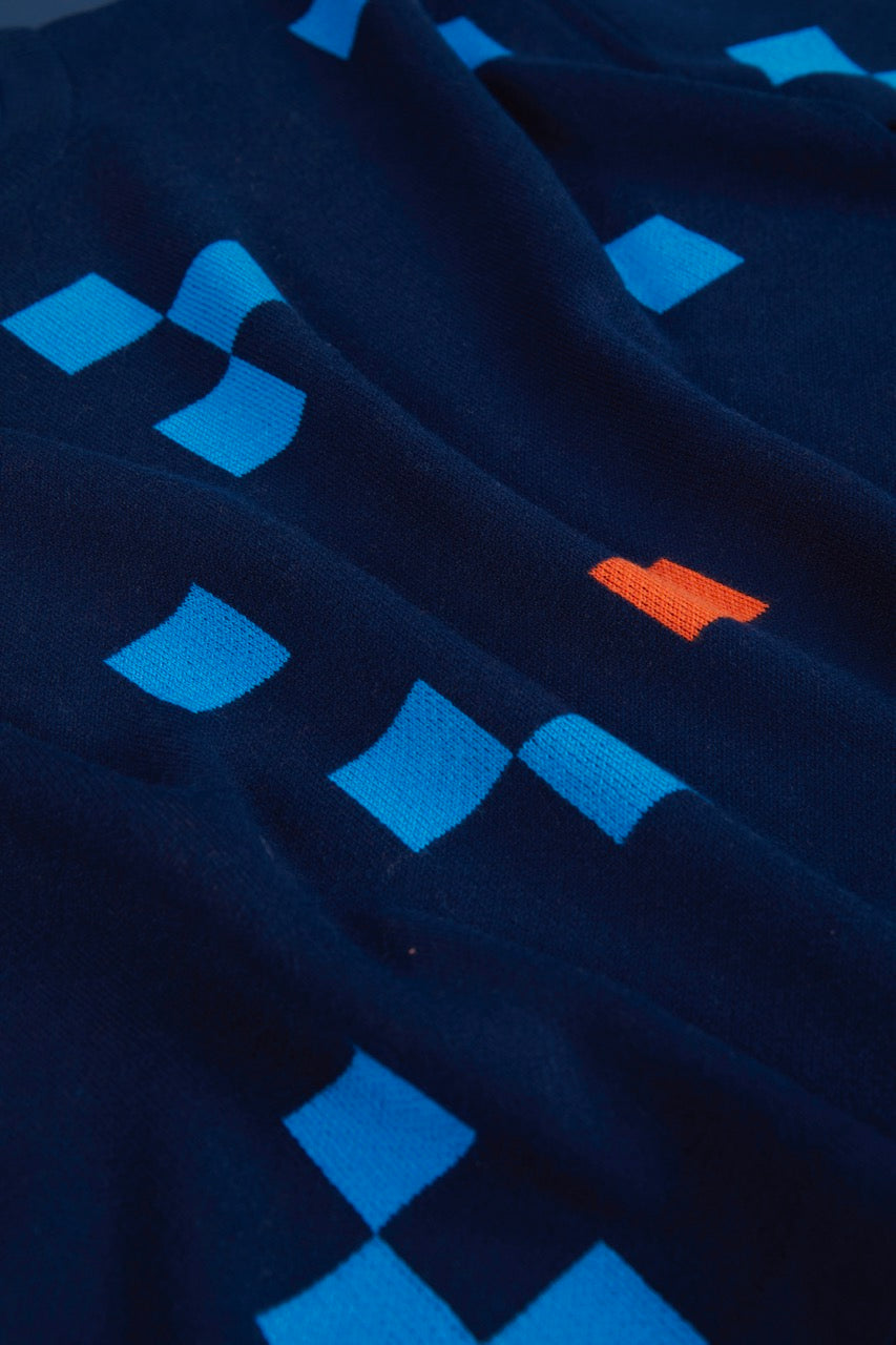 Albers Short Sleeve Sweater Tee- Indigo