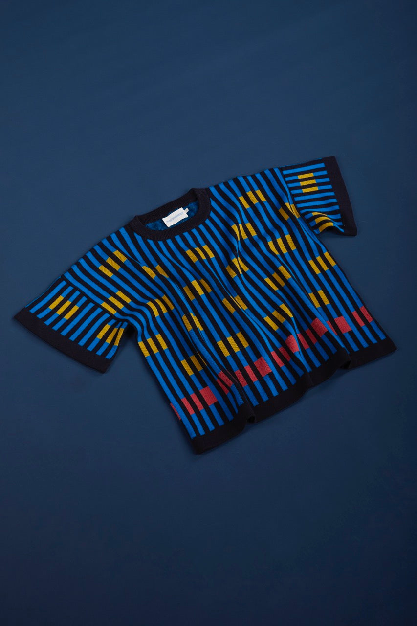 Bauhaus Short Sleeve Sweater Tee - Callisto