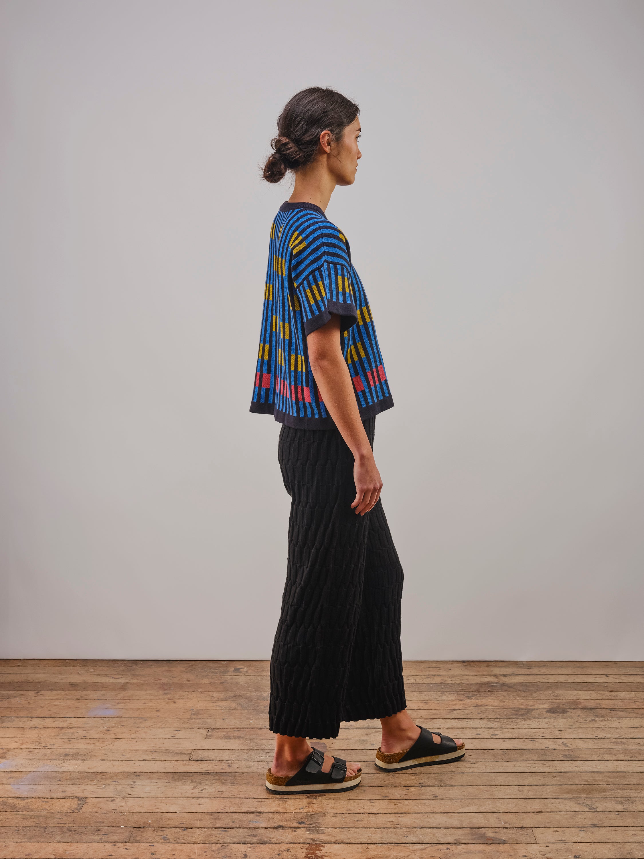 Bauhaus Short Sleeve Sweater Tee - Callisto