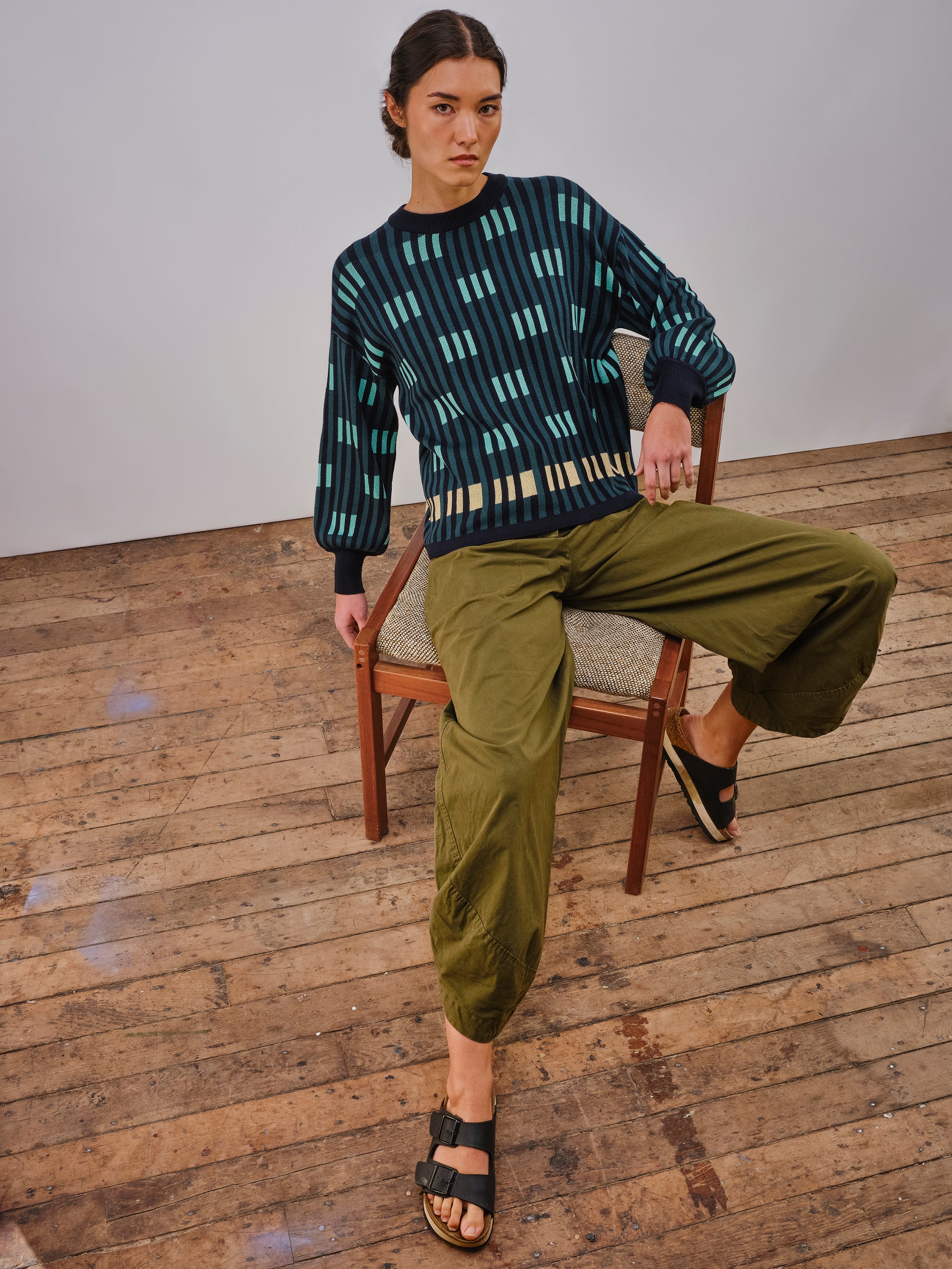 Bauhaus L/S Crew Sweater - Kaleidoscope