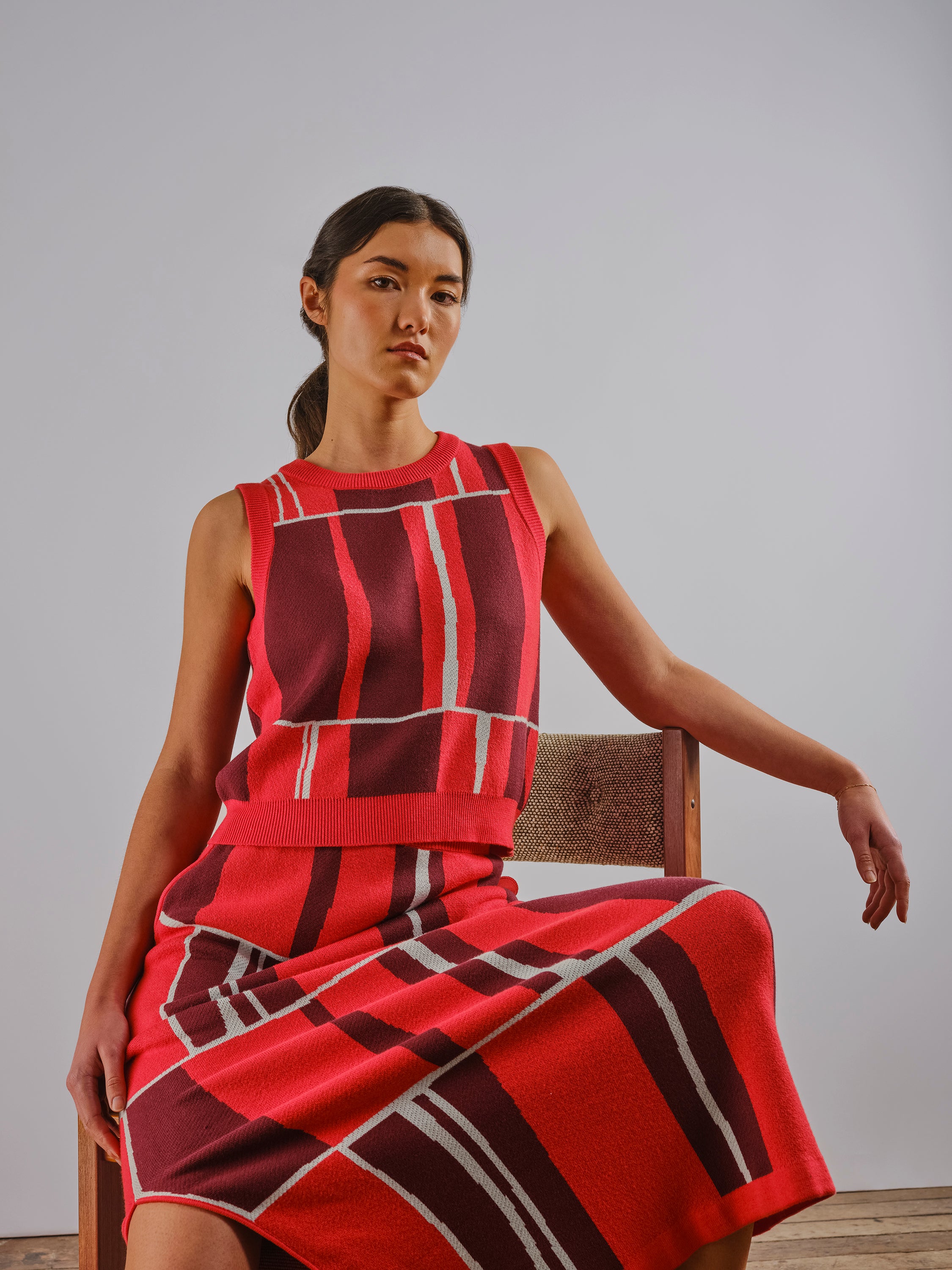 Piet Knit Jacquard Skirt - Cantuta