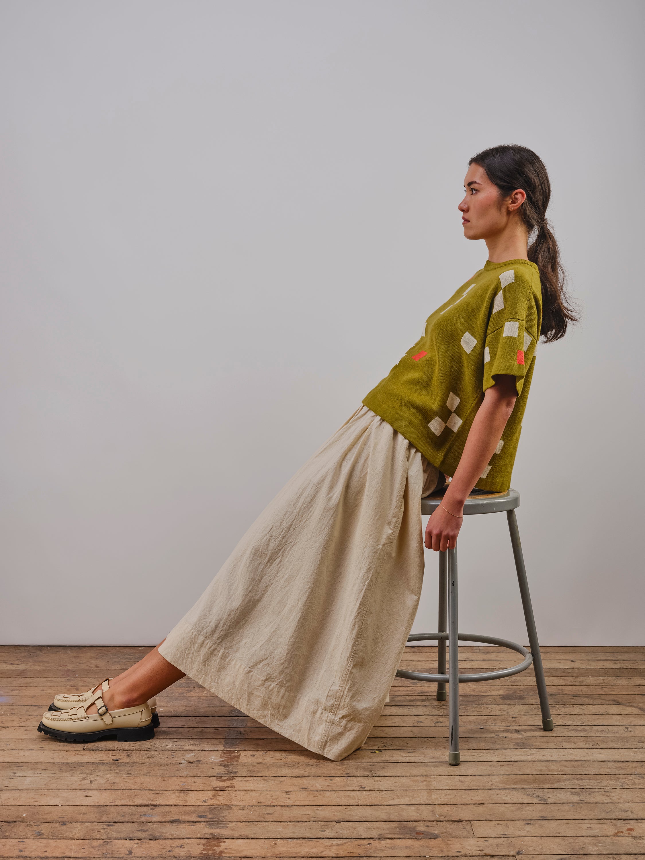 Albers Short Sleeve Sweater Tee - Avocado