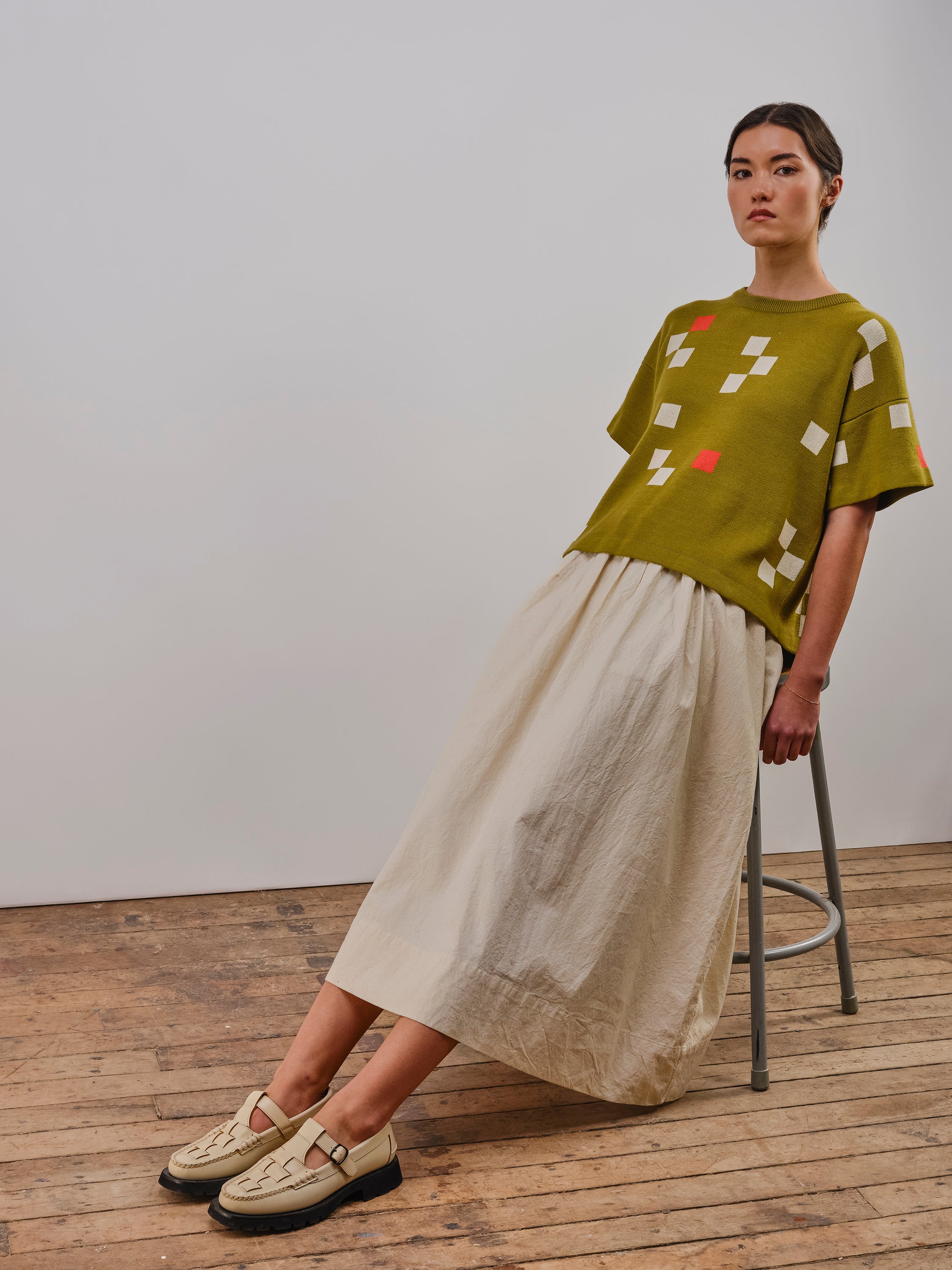 Albers Short Sleeve Sweater Tee - Avocado