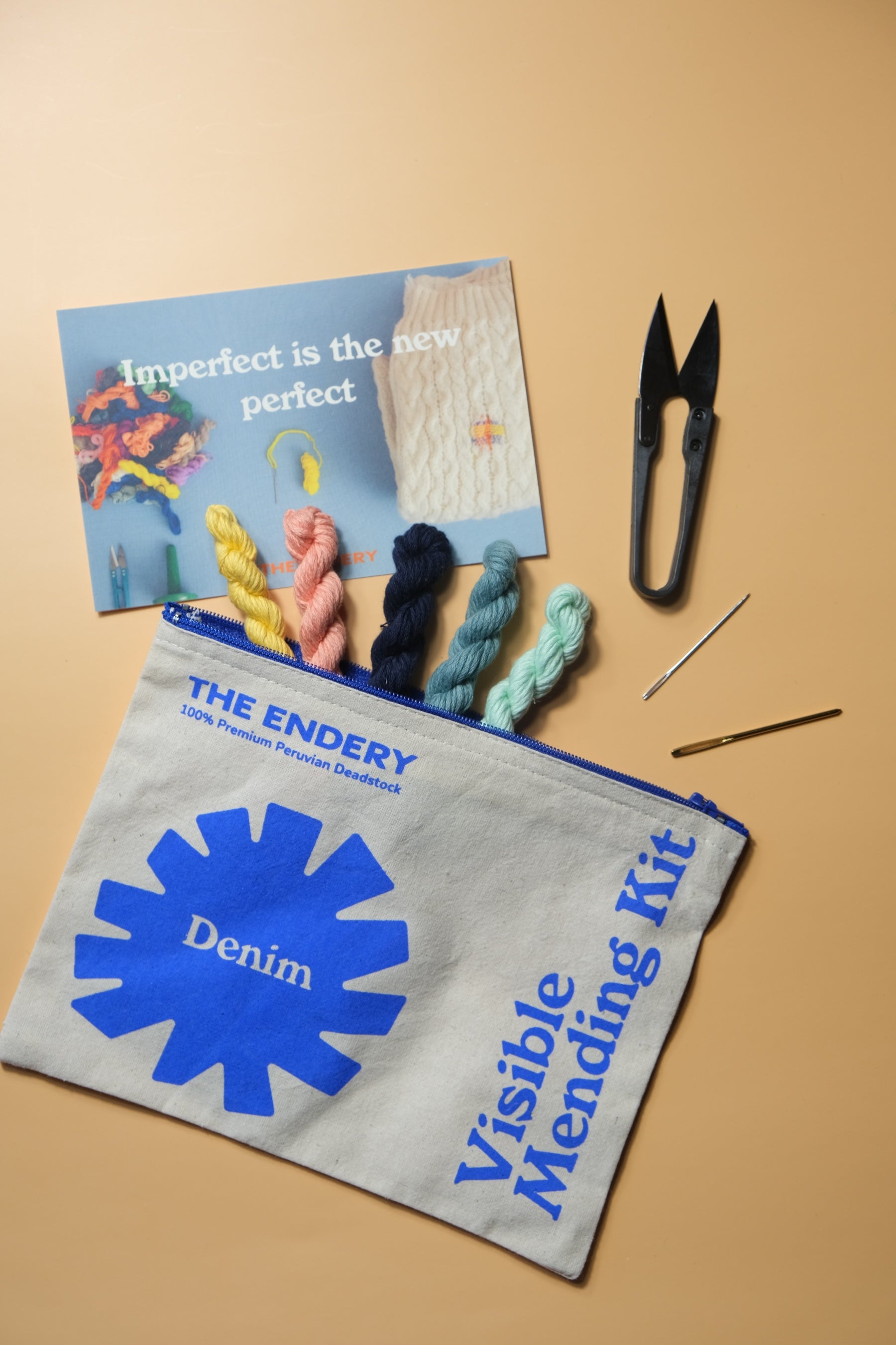 Pocket Denim Visible Mending Kit in Deadsock Pima Cotton