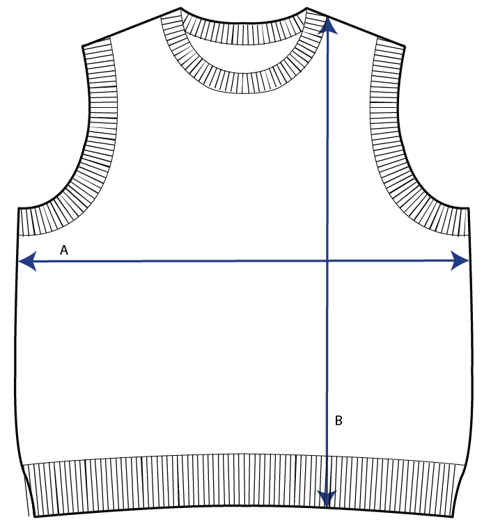 Grid Vest measurement diagram