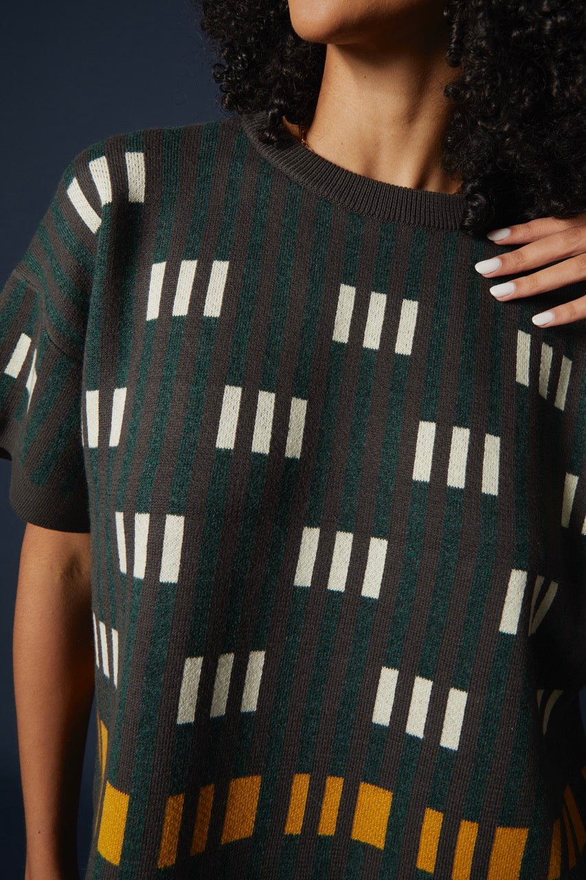 Bauhaus Short Sleeve Sweater Tee - Lolite