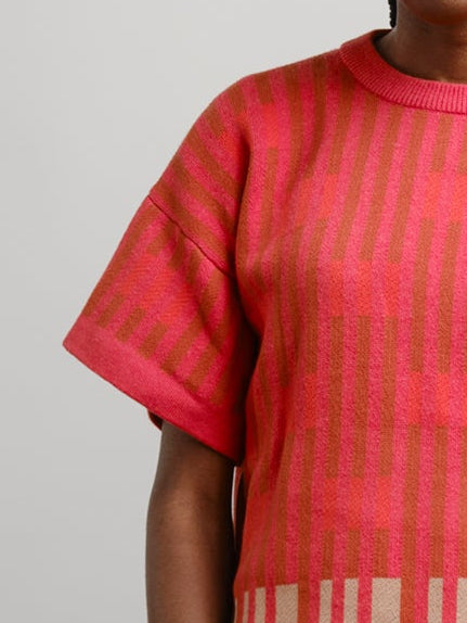 Bauhaus Short Sleeve Sweater Tee - Aurora