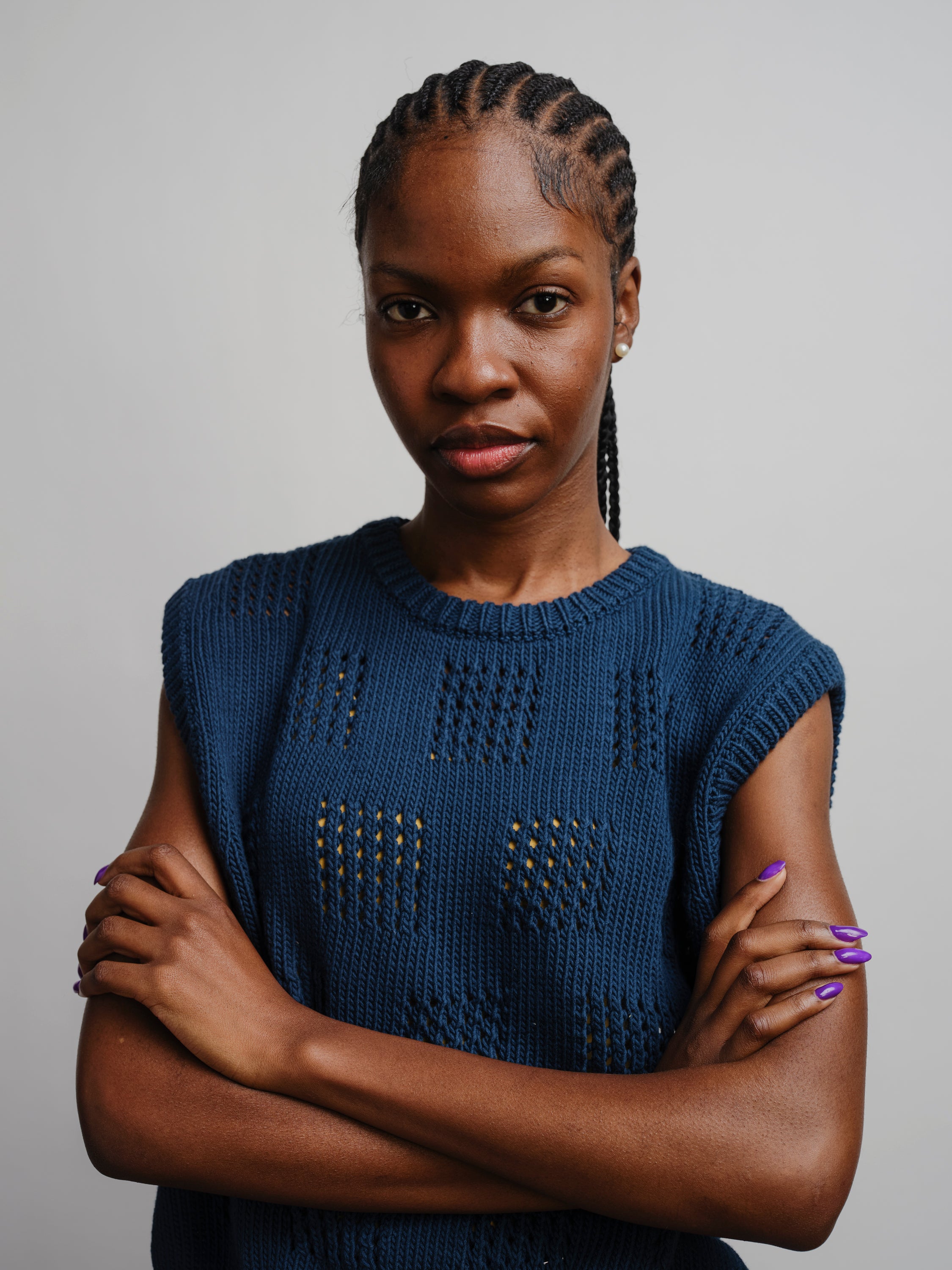 Katt Eyelet Vest - Viridian