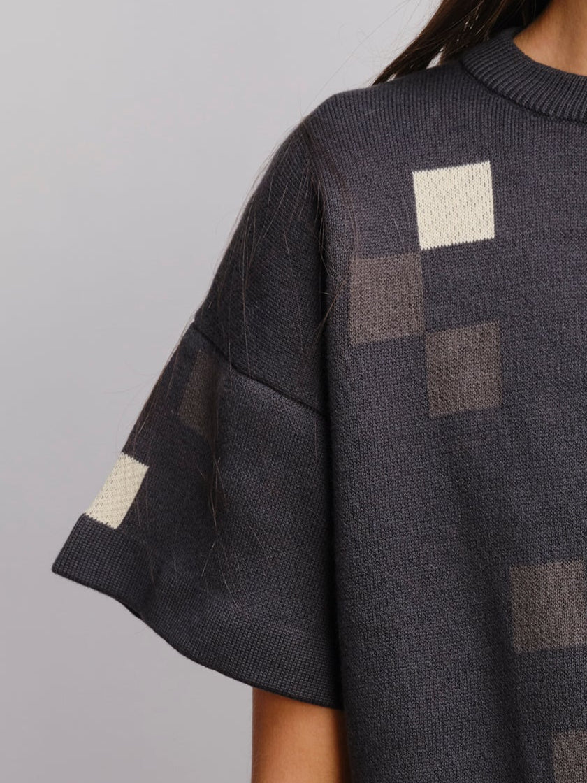 Albers Short Sleeve Sweater Tee - Obsidian