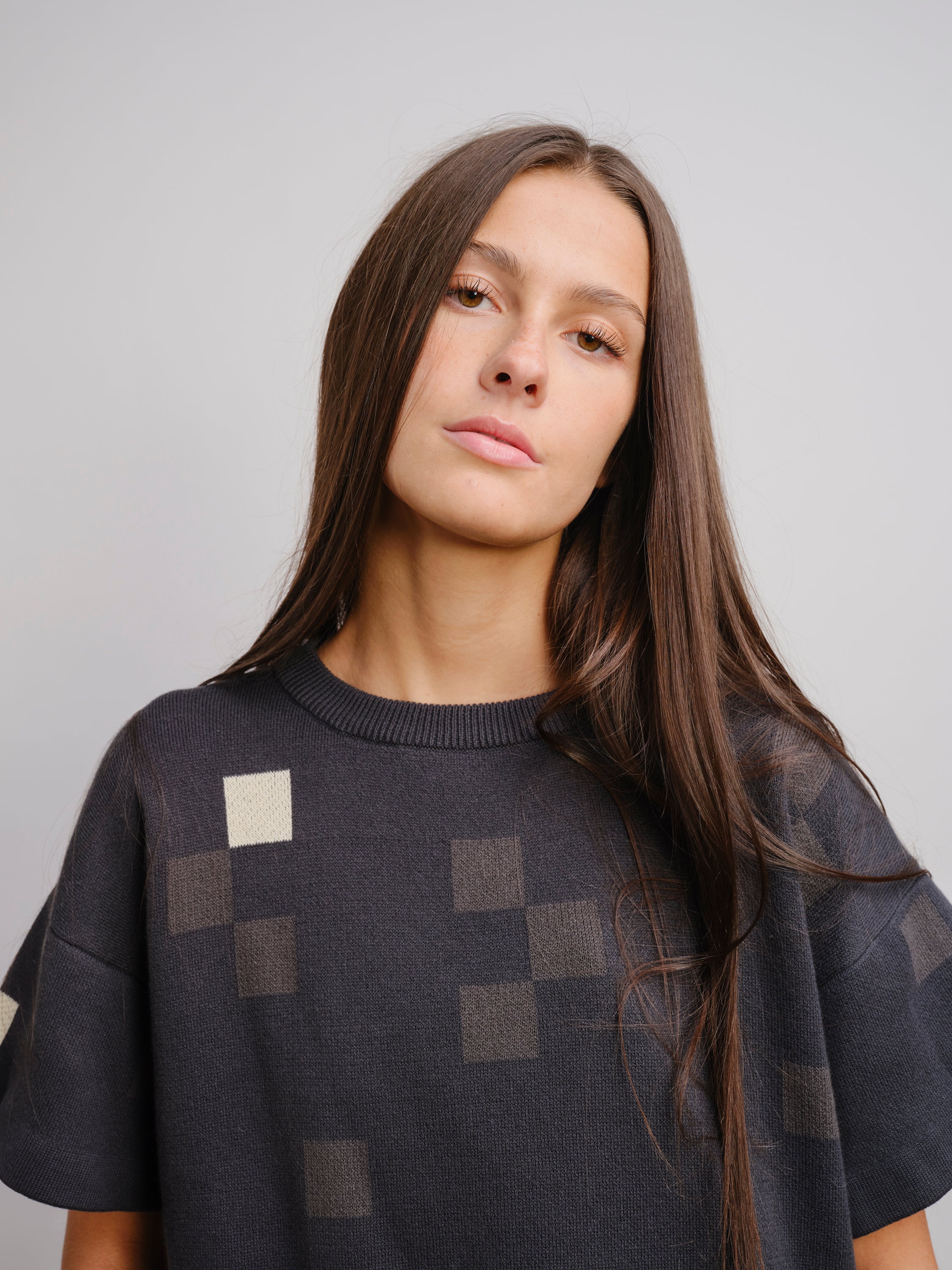 Albers Short Sleeve Sweater Tee - Obsidian