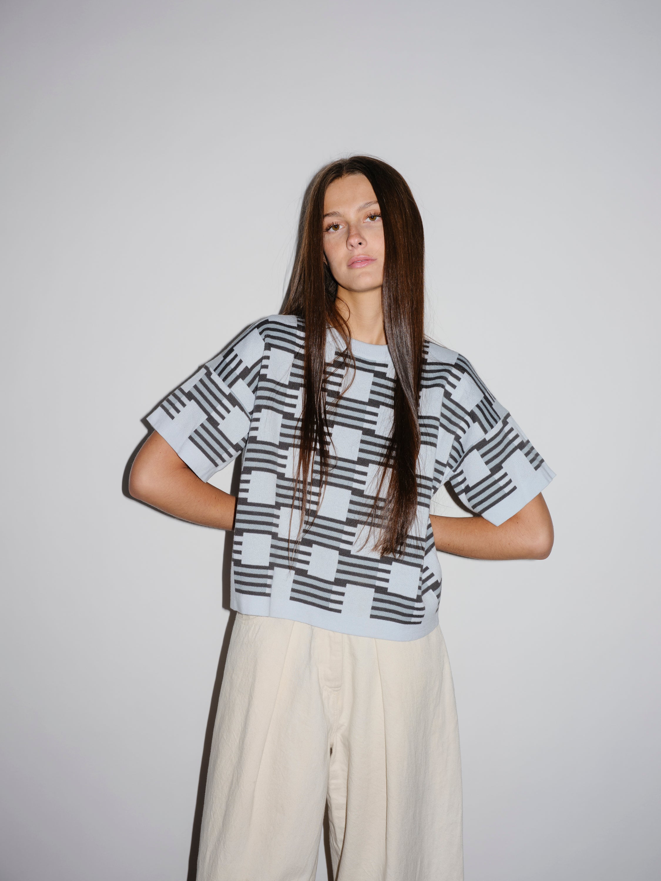 Otti Sweater Tee - Cerulean