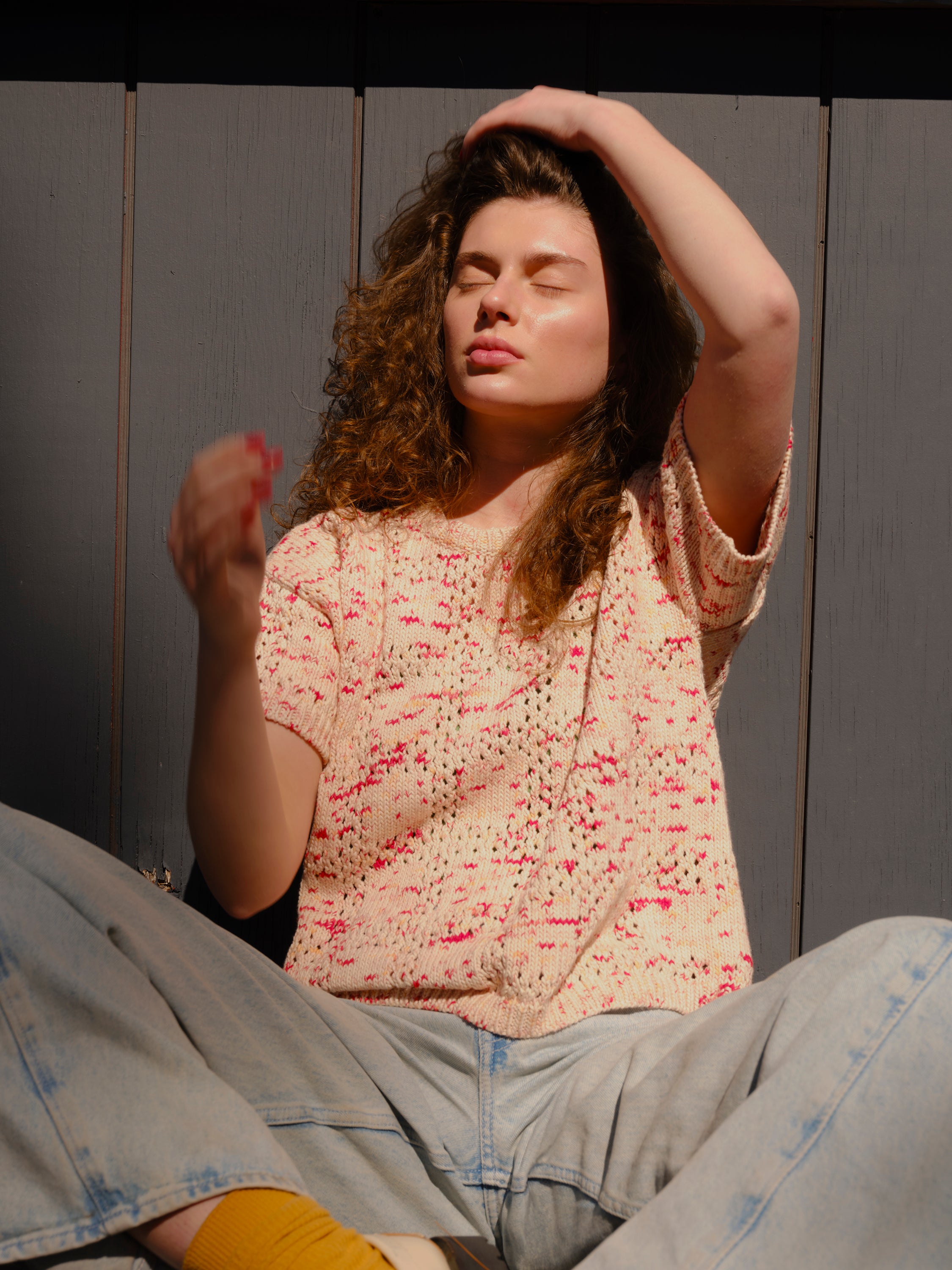 Florence Grid Tee - Nectar