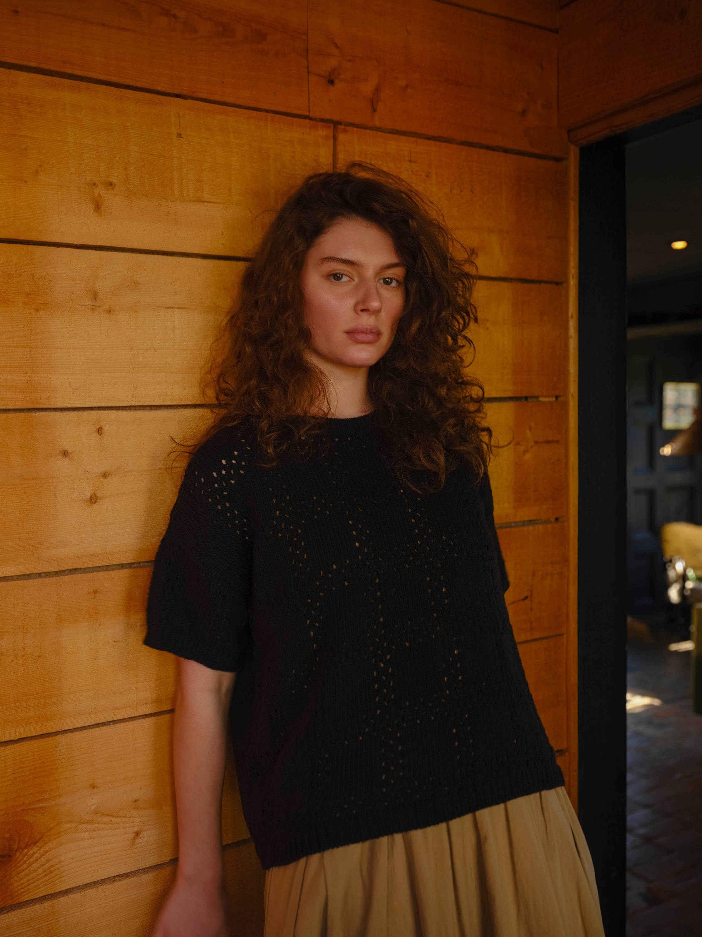Florence Grid Tee - Jet