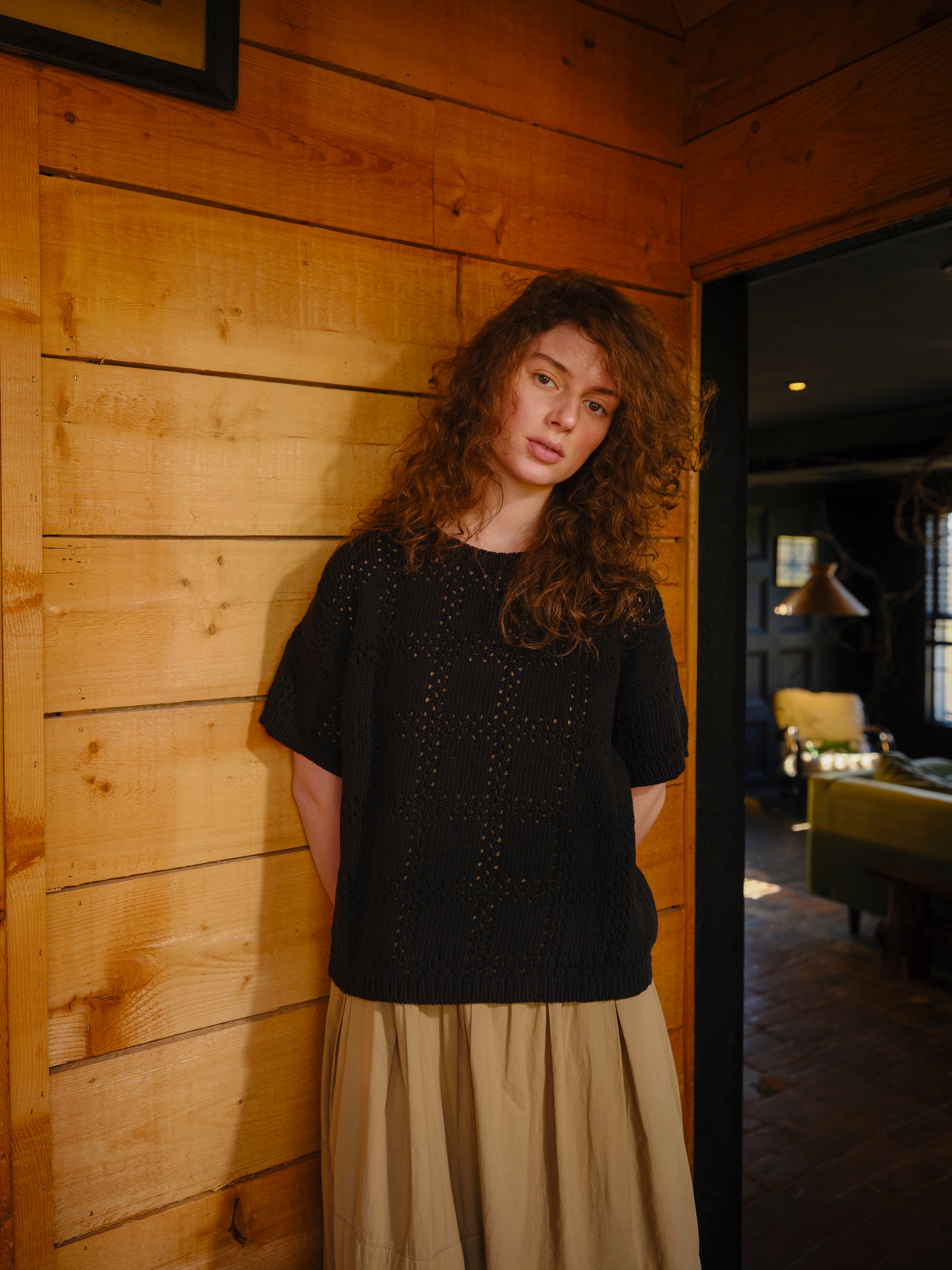 Florence Grid Tee - Jet