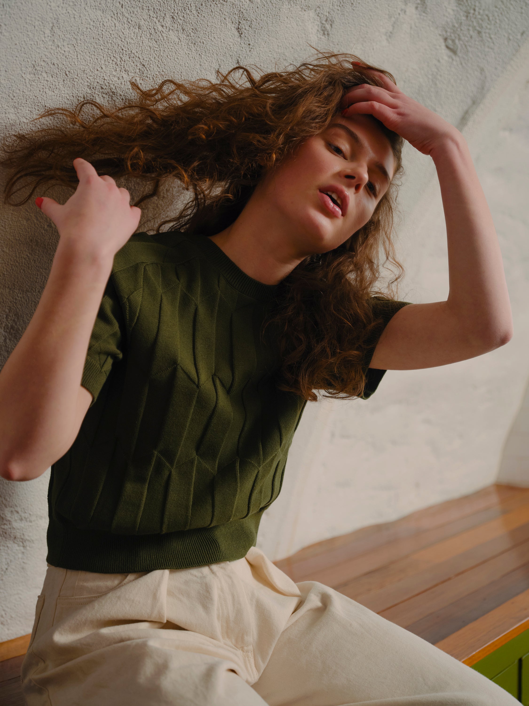 Chevron Ruben Tee - Spruce