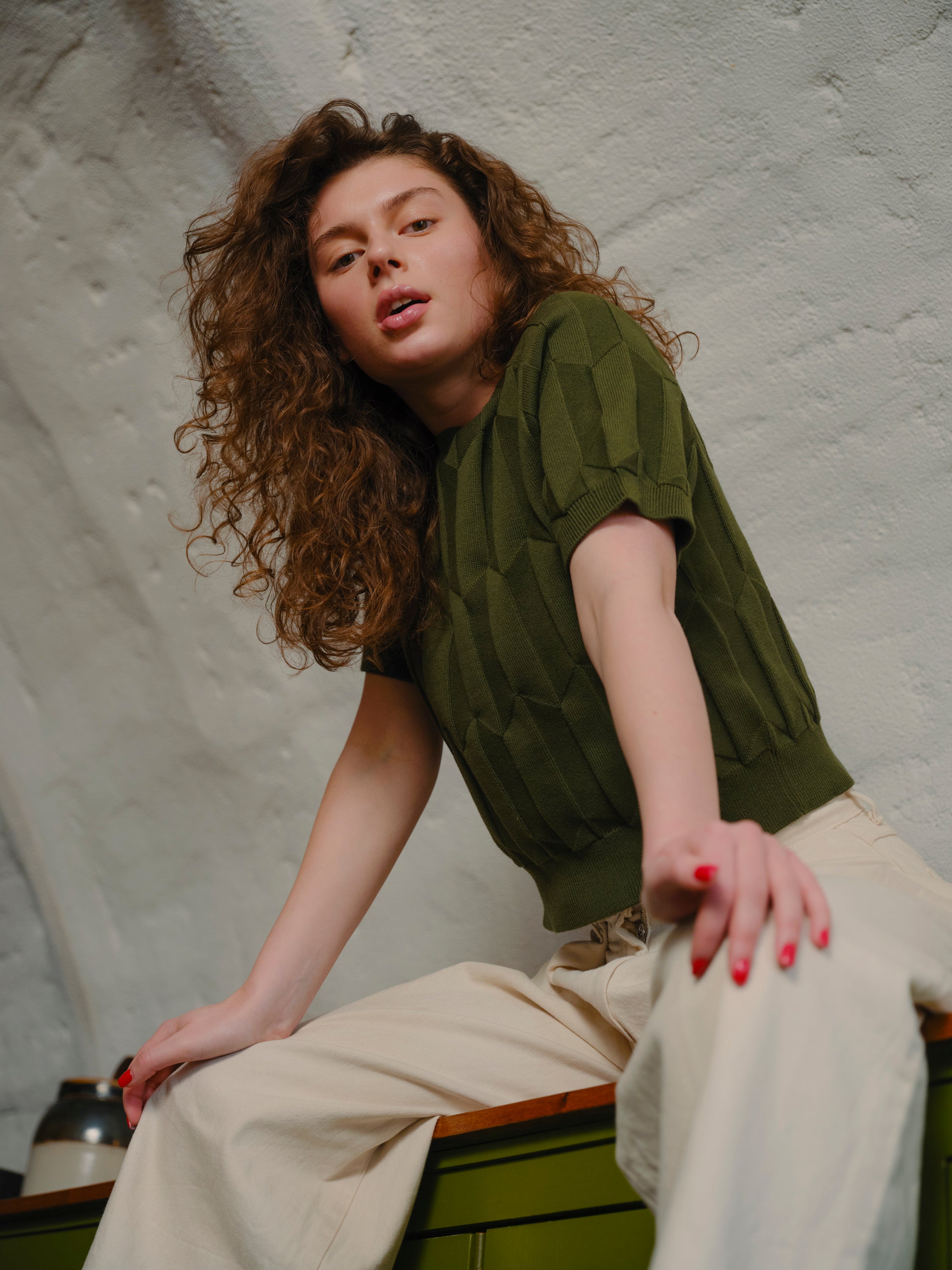 Chevron Ruben Tee - Spruce