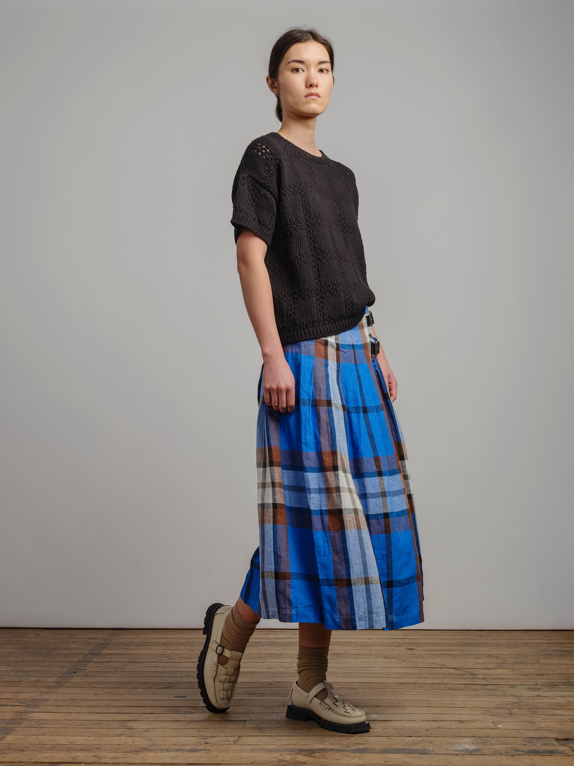 Florence Grid Tee - Jet