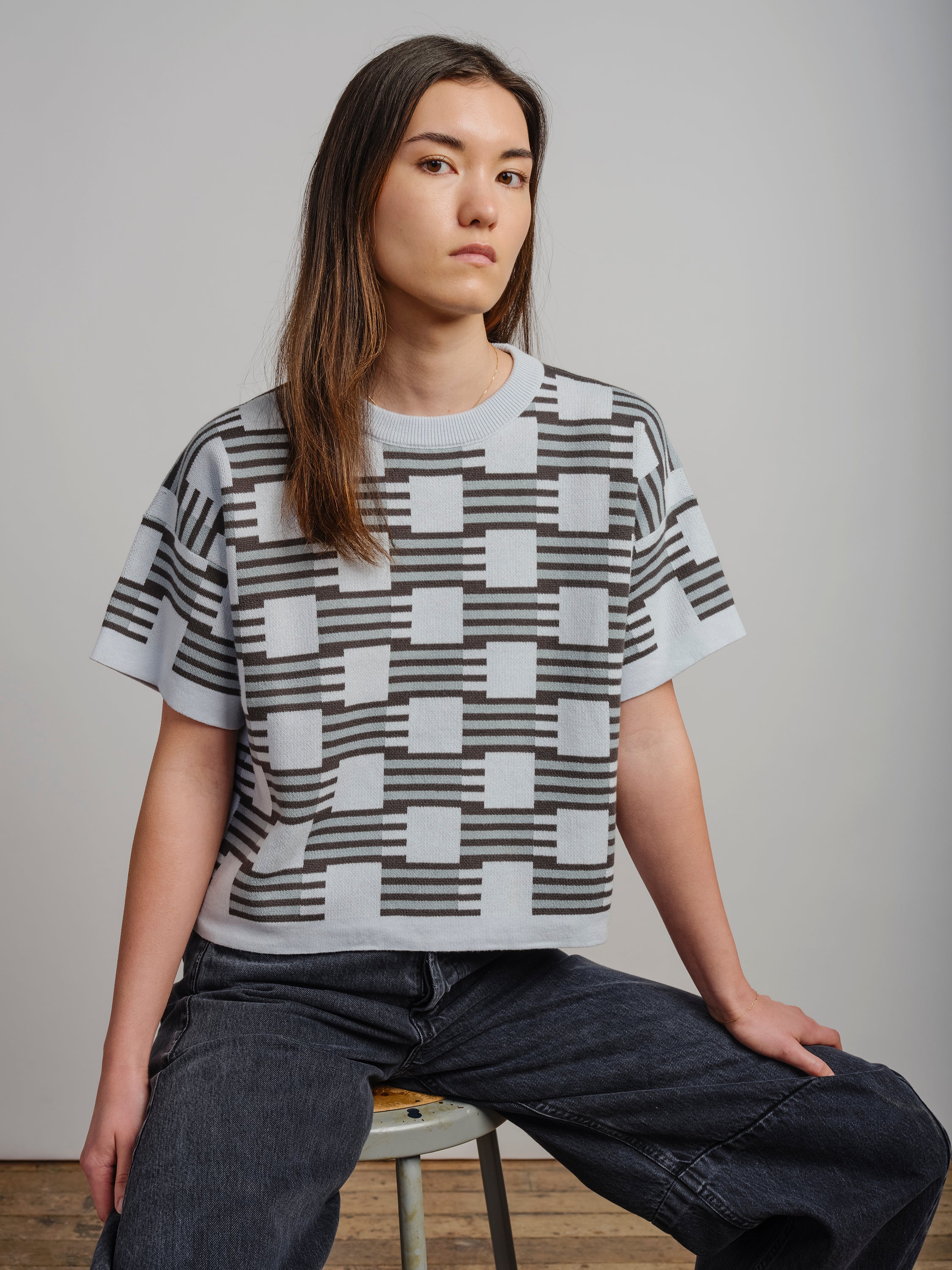 Otti Sweater Tee - Cerulean