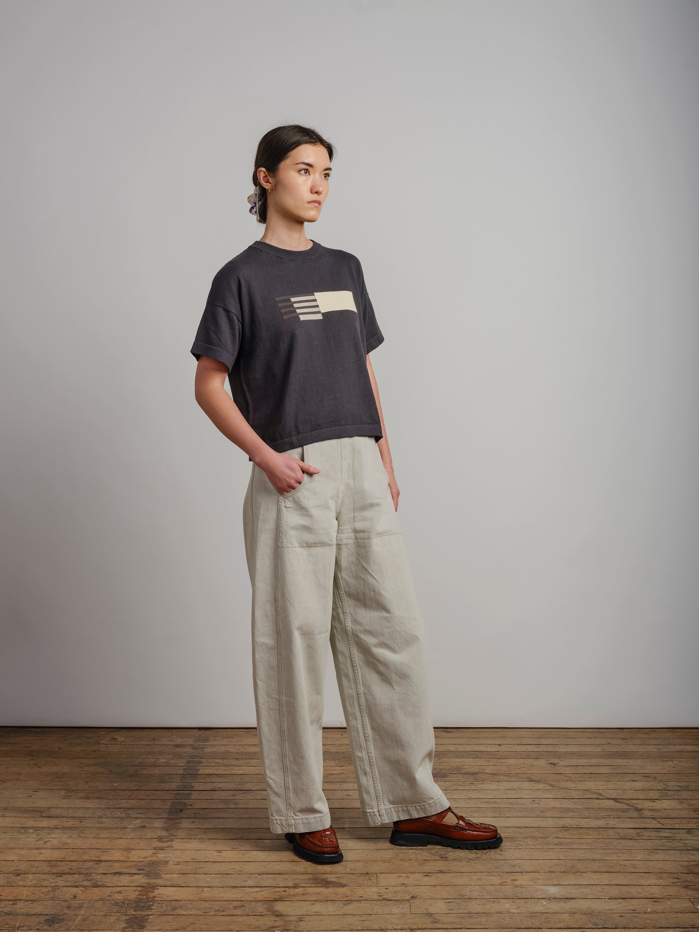 Alma Knit Tee - Ink