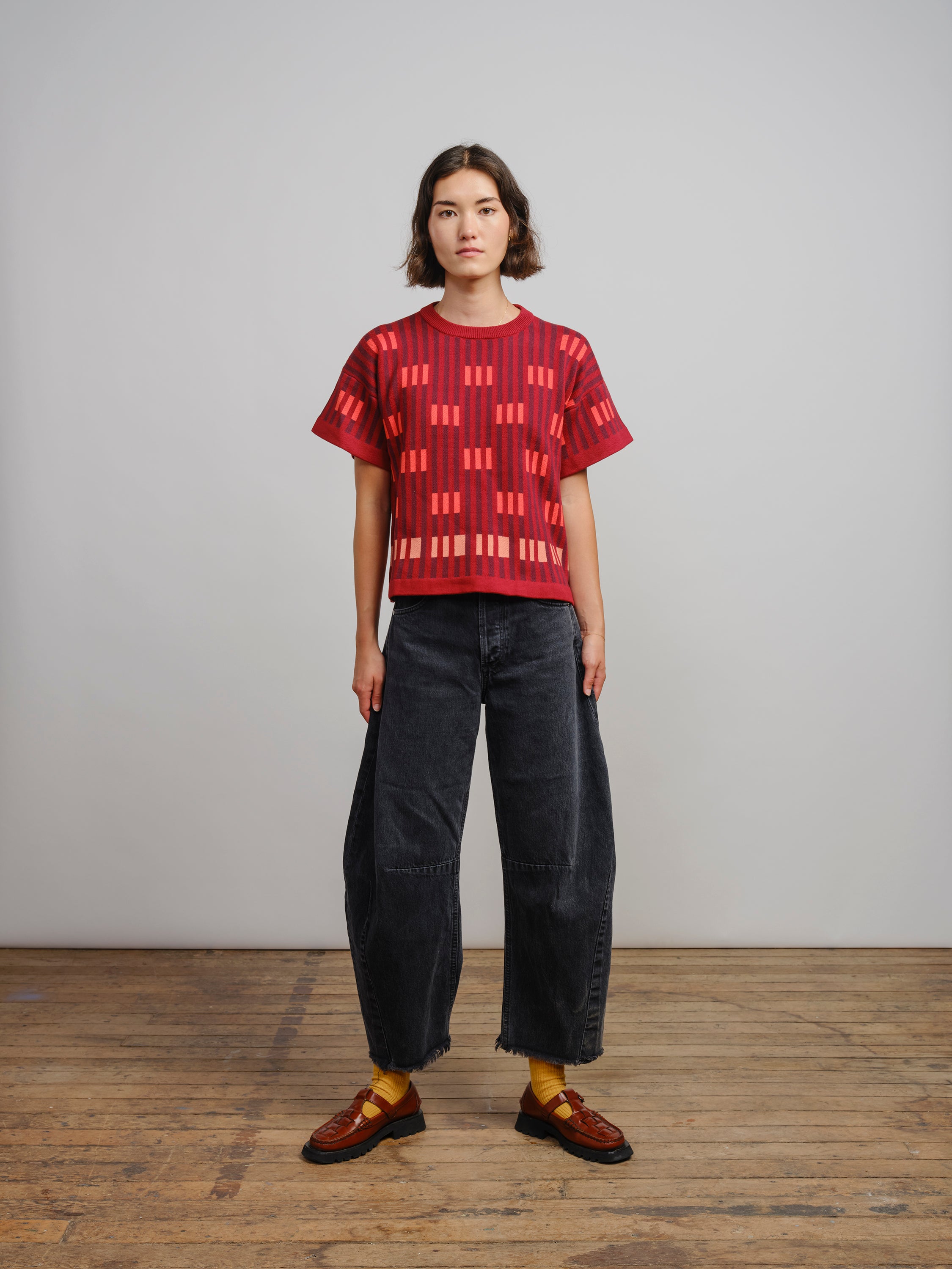 Bauhaus Short Sleeve Sweater Tee - Solstice