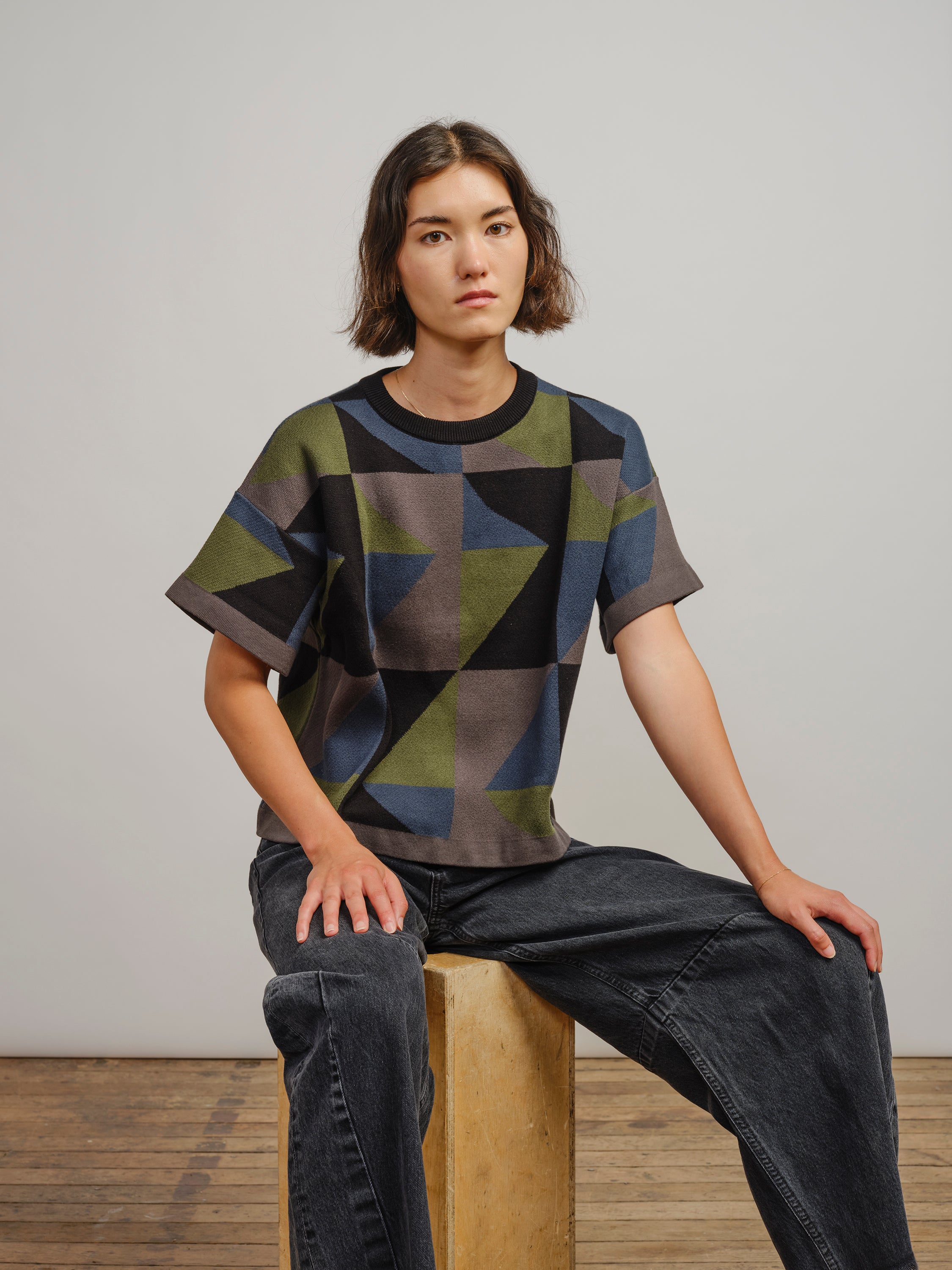 Calder Sweater Tee - Dusk