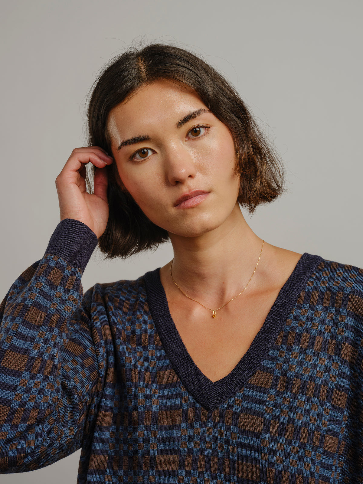 The Endery Bridget Sweater, Harbor — blue merino wool sweater