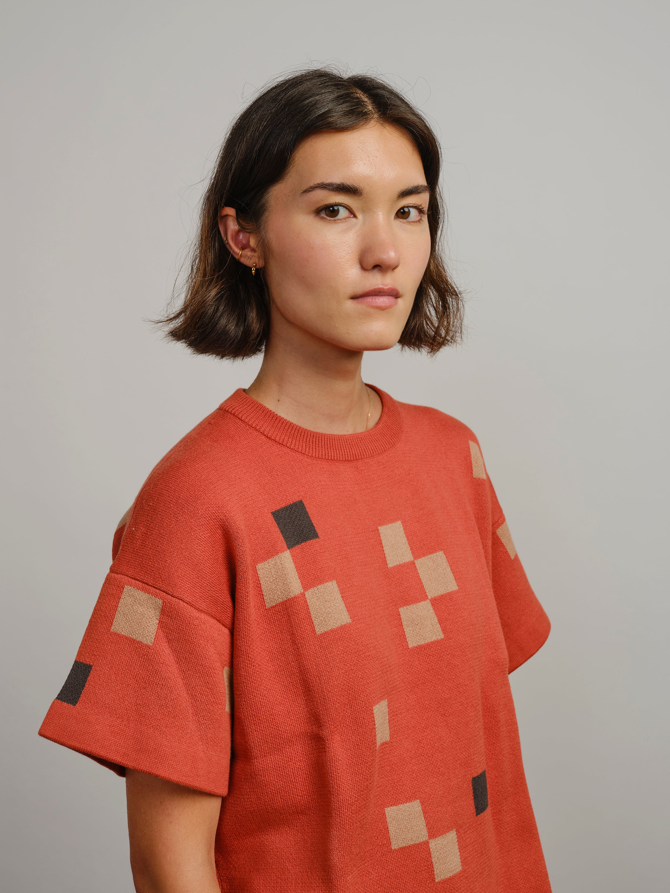 Albers Short Sleeve Sweater Tee - Cortado