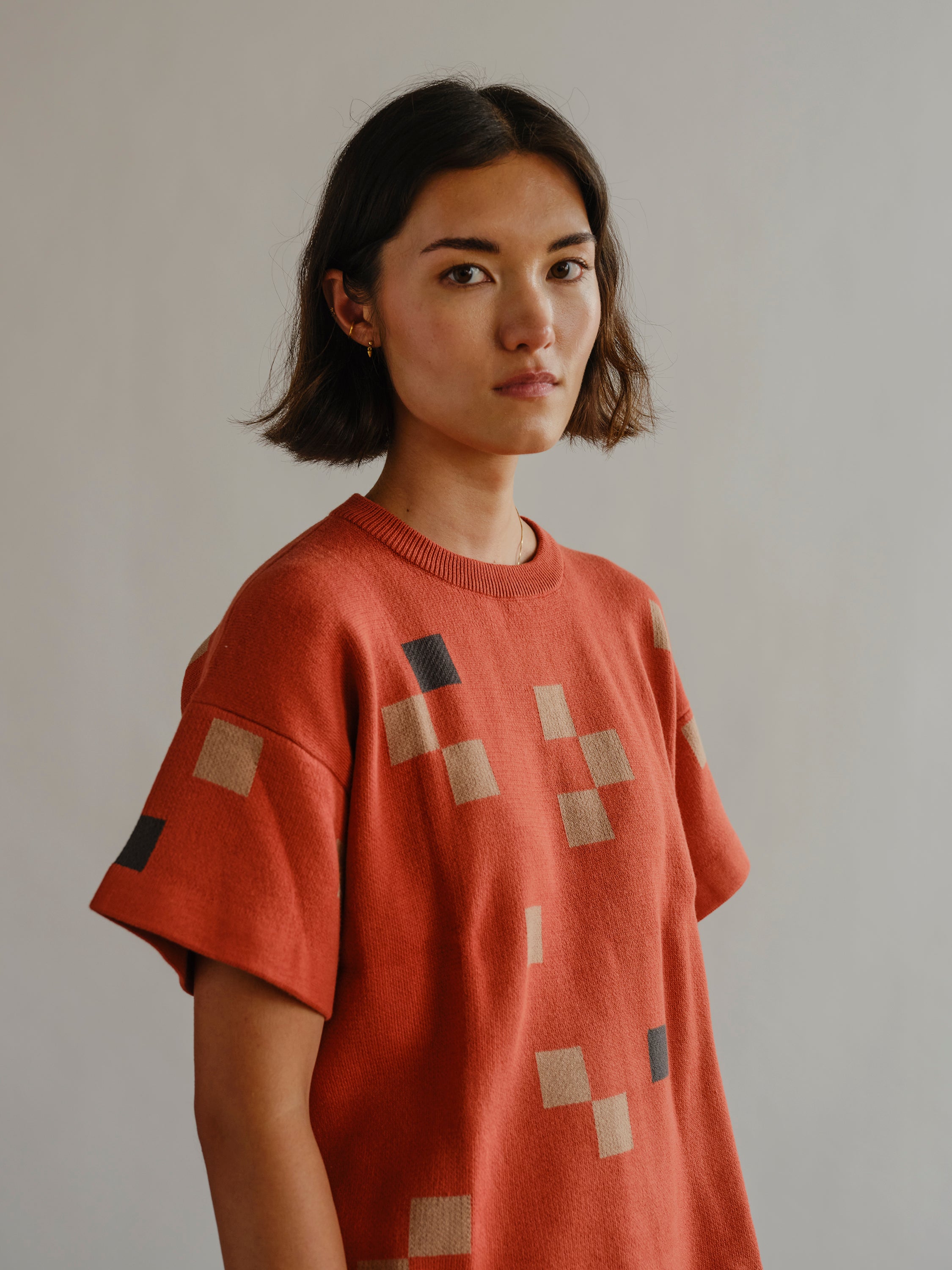 Albers Short Sleeve Sweater Tee - Cortado
