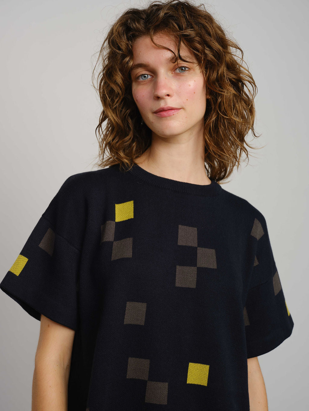 Albers Short Sleeve Sweater Tee - Atlantic