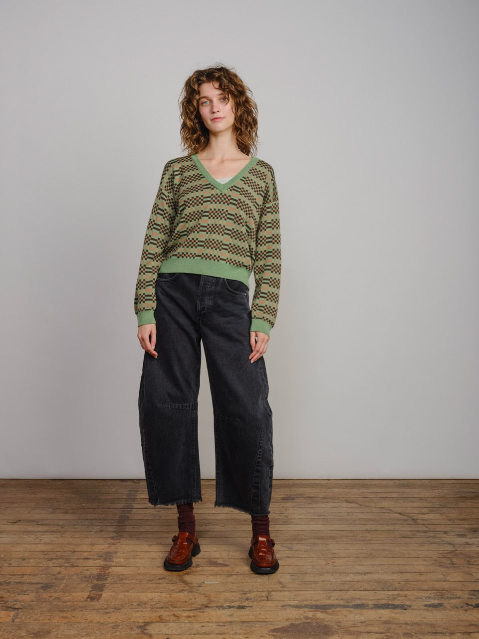 The Endery Bridget Sweater, Grove — green merino wool sweater