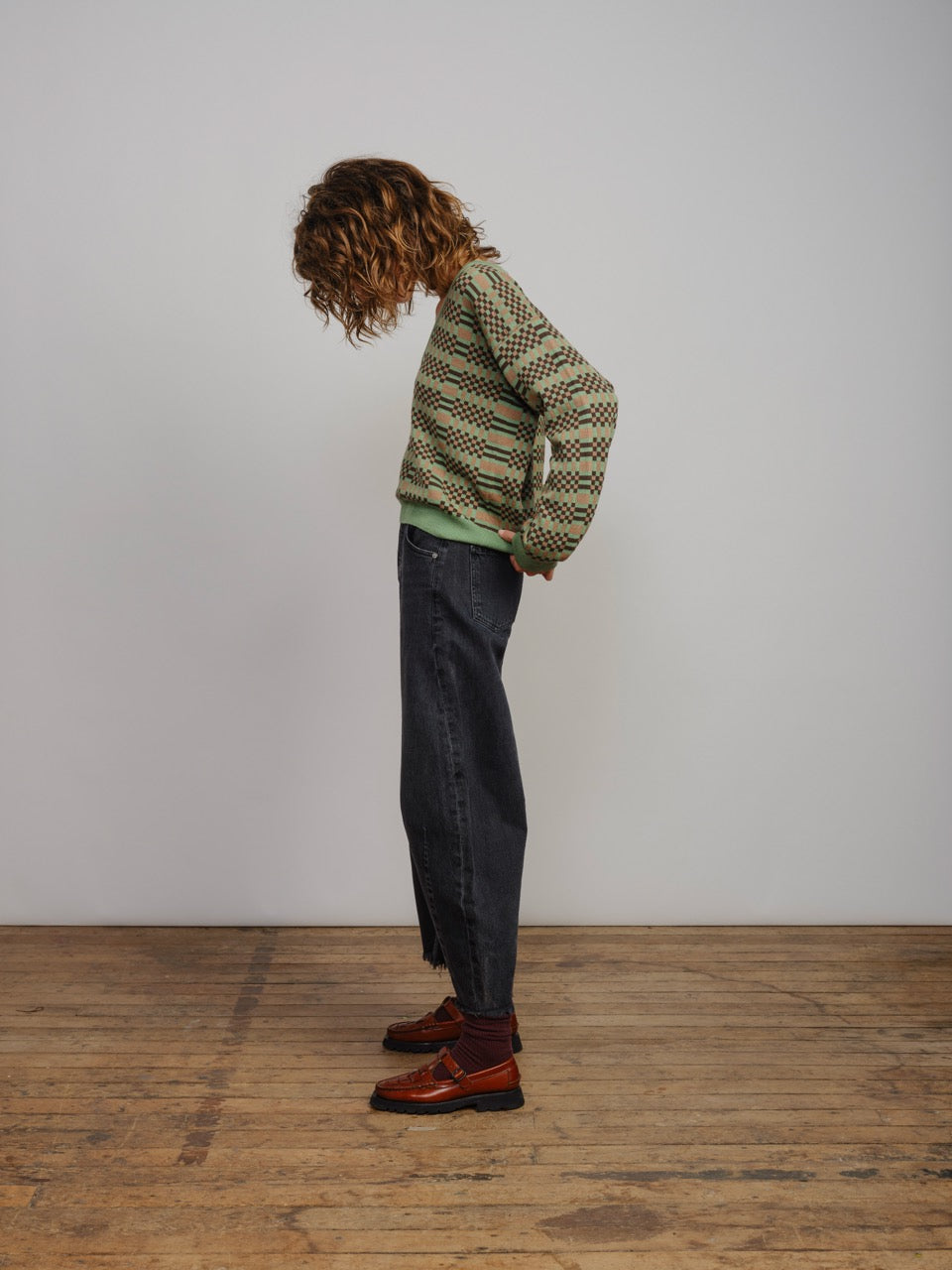 The Endery Bridget Sweater, Grove — green merino wool sweater