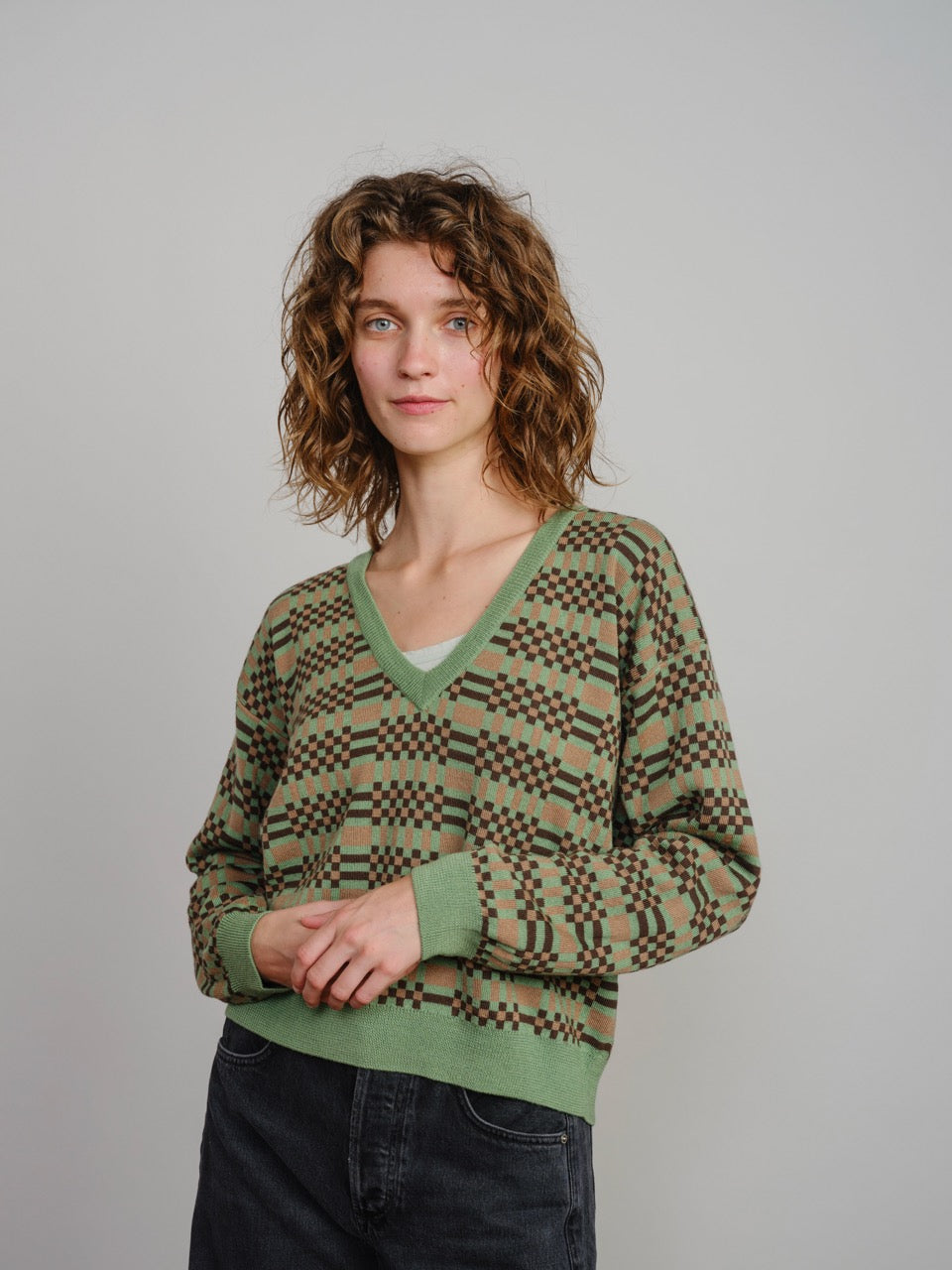 The Endery Bridget Sweater, Grove — green merino wool sweater