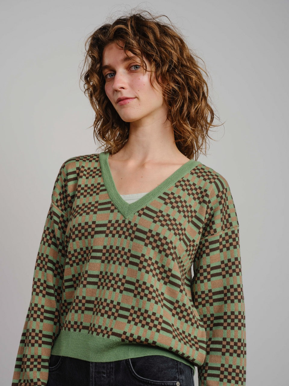 The Endery Bridget Sweater, Grove — green merino wool sweater