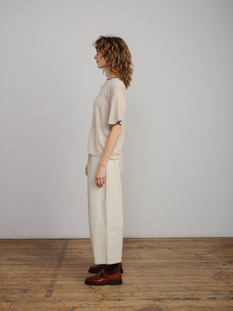 Classic Merino Oversized Tee - Sand