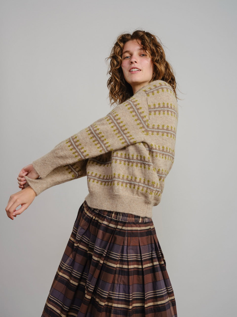 Vera Fairisle Sweater - Fawn