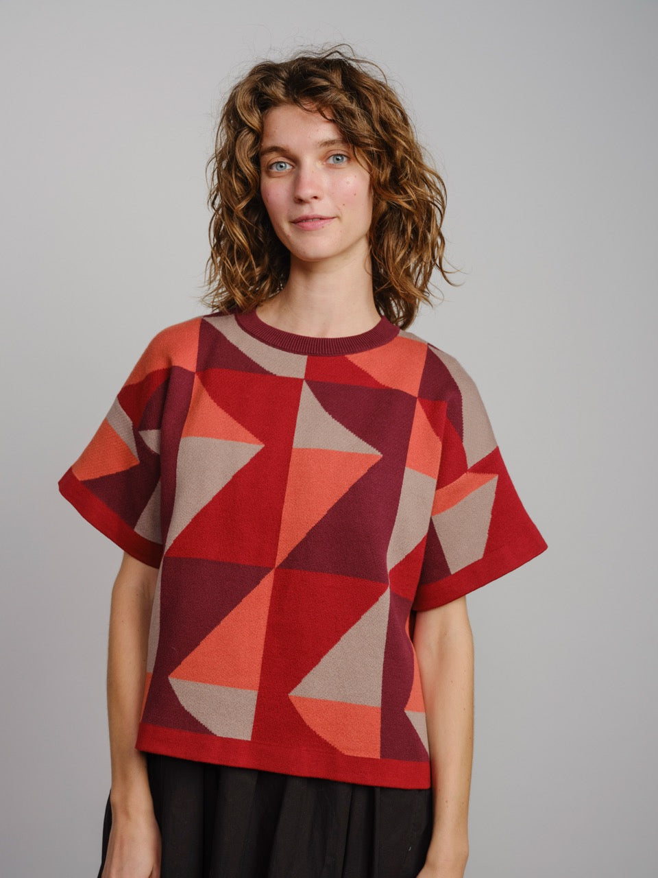 Calder Sweater Tee - Redwood