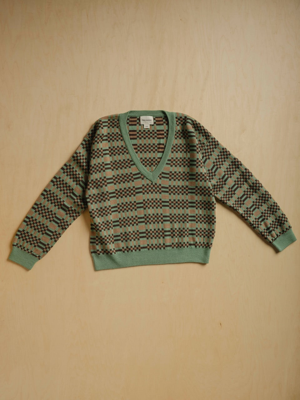 The Endery Bridget Sweater, Grove — green merino wool sweater