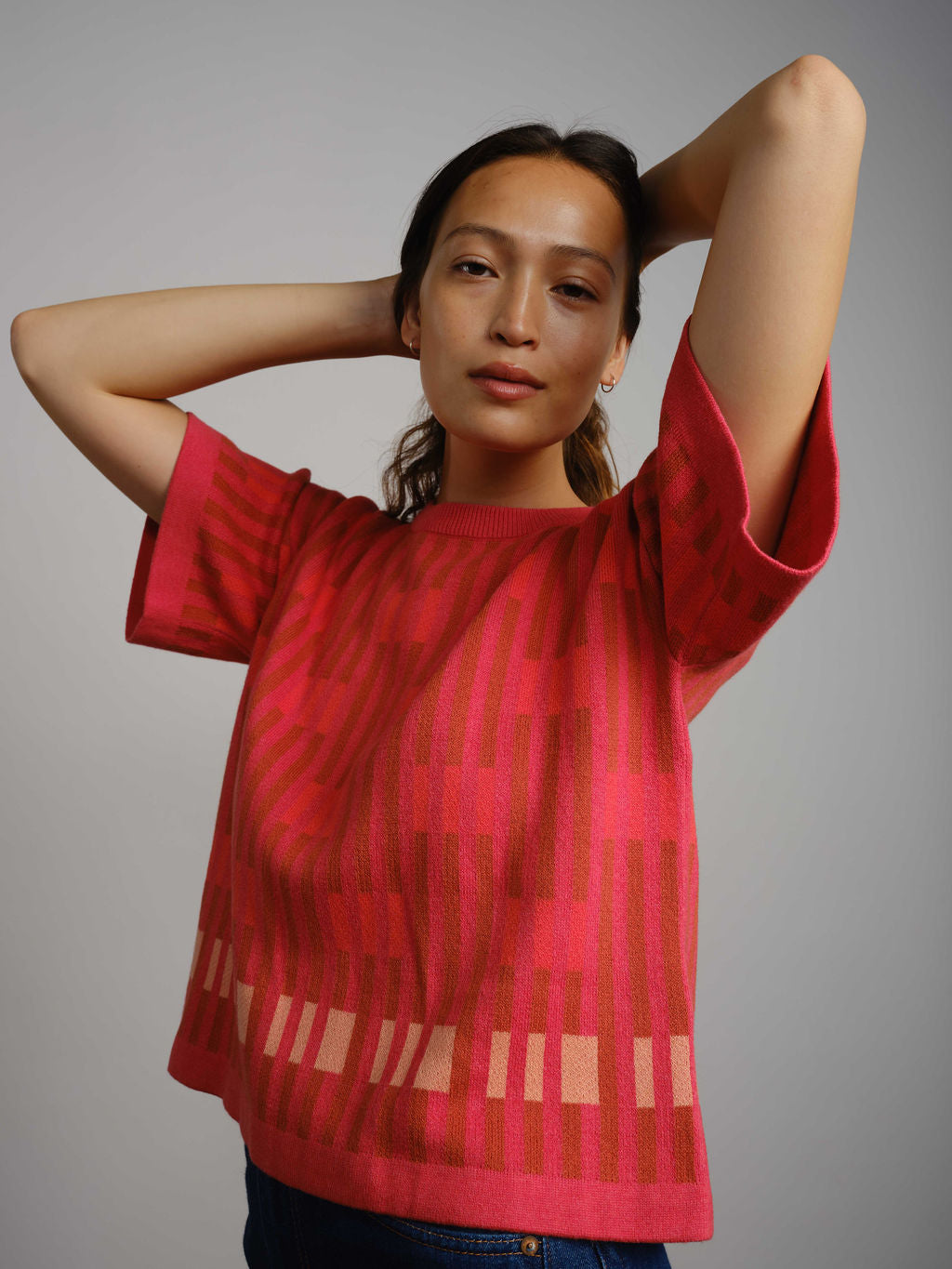 Bauhaus Short Sleeve Sweater Tee - Aurora