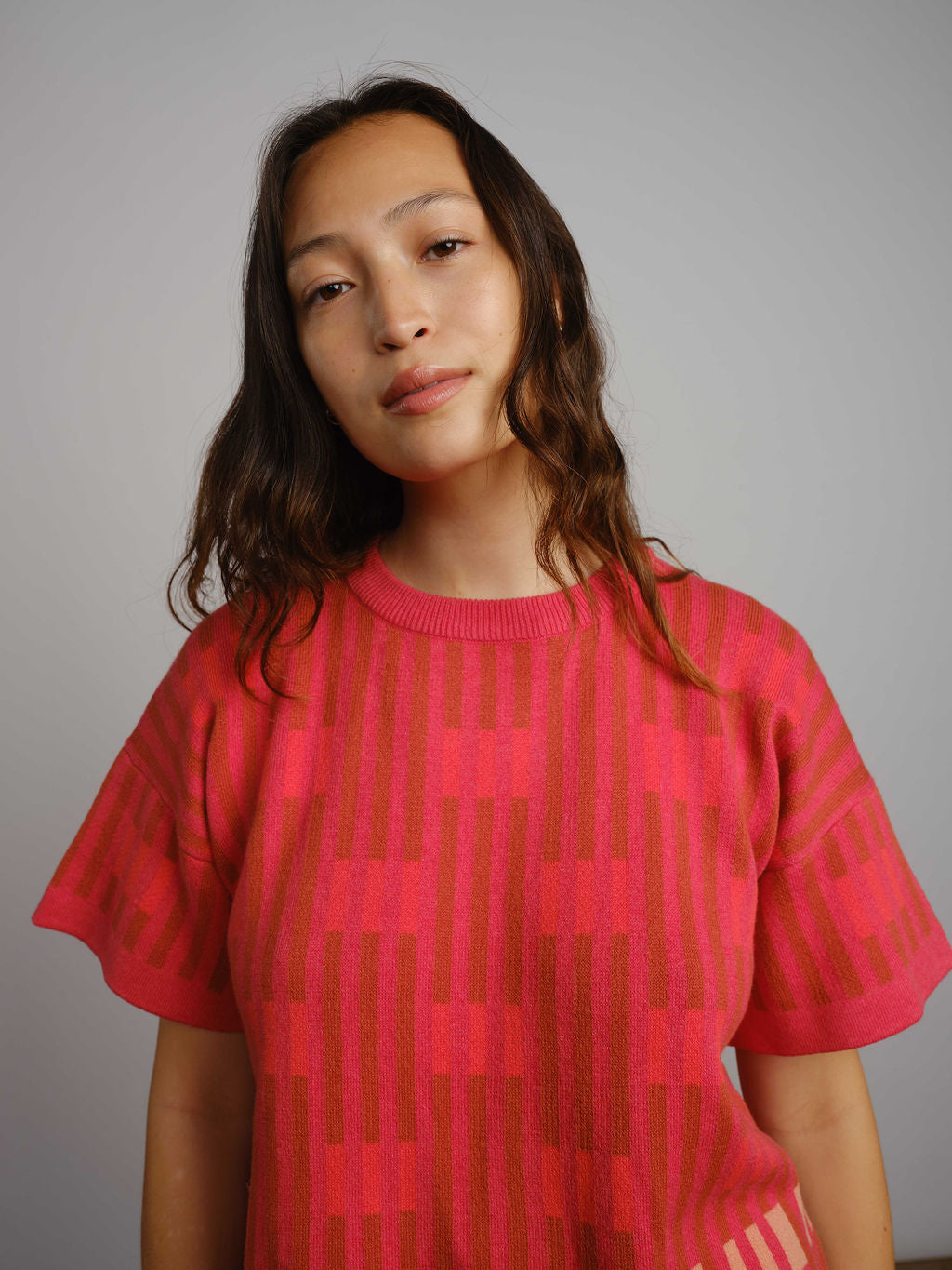Bauhaus Short Sleeve Sweater Tee - Aurora