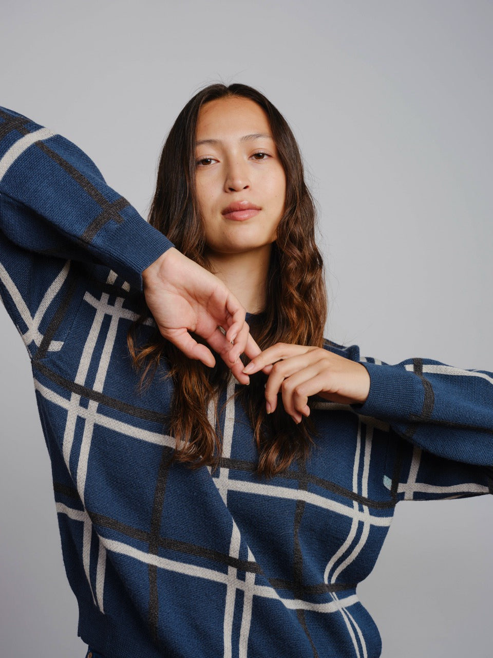 Marlow Plaid Sweater - Nightfall