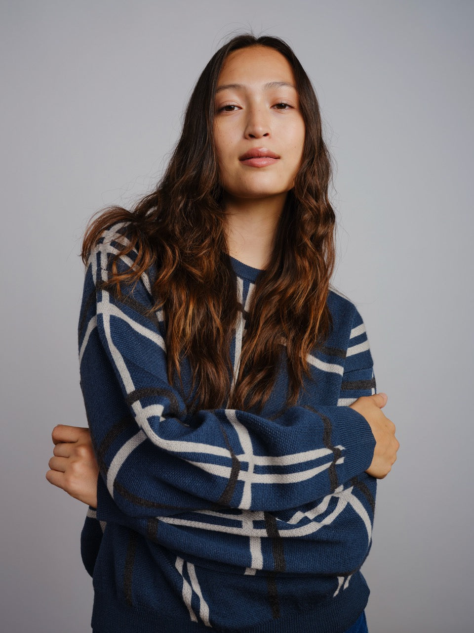 Marlow Plaid Sweater - Nightfall