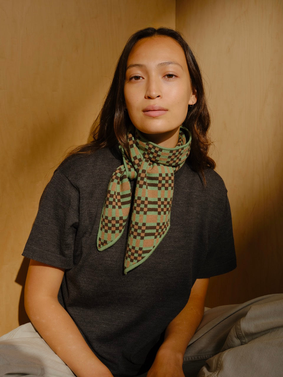The Endery Bridget Scarf, Grove — green scarf