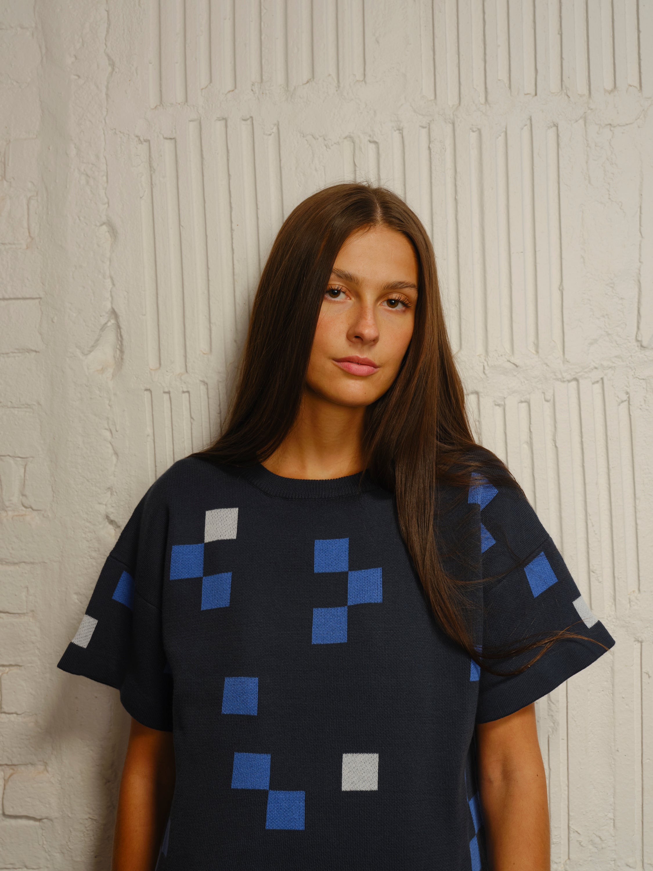 Albers Short Sleeve Sweater Tee - Sodalite