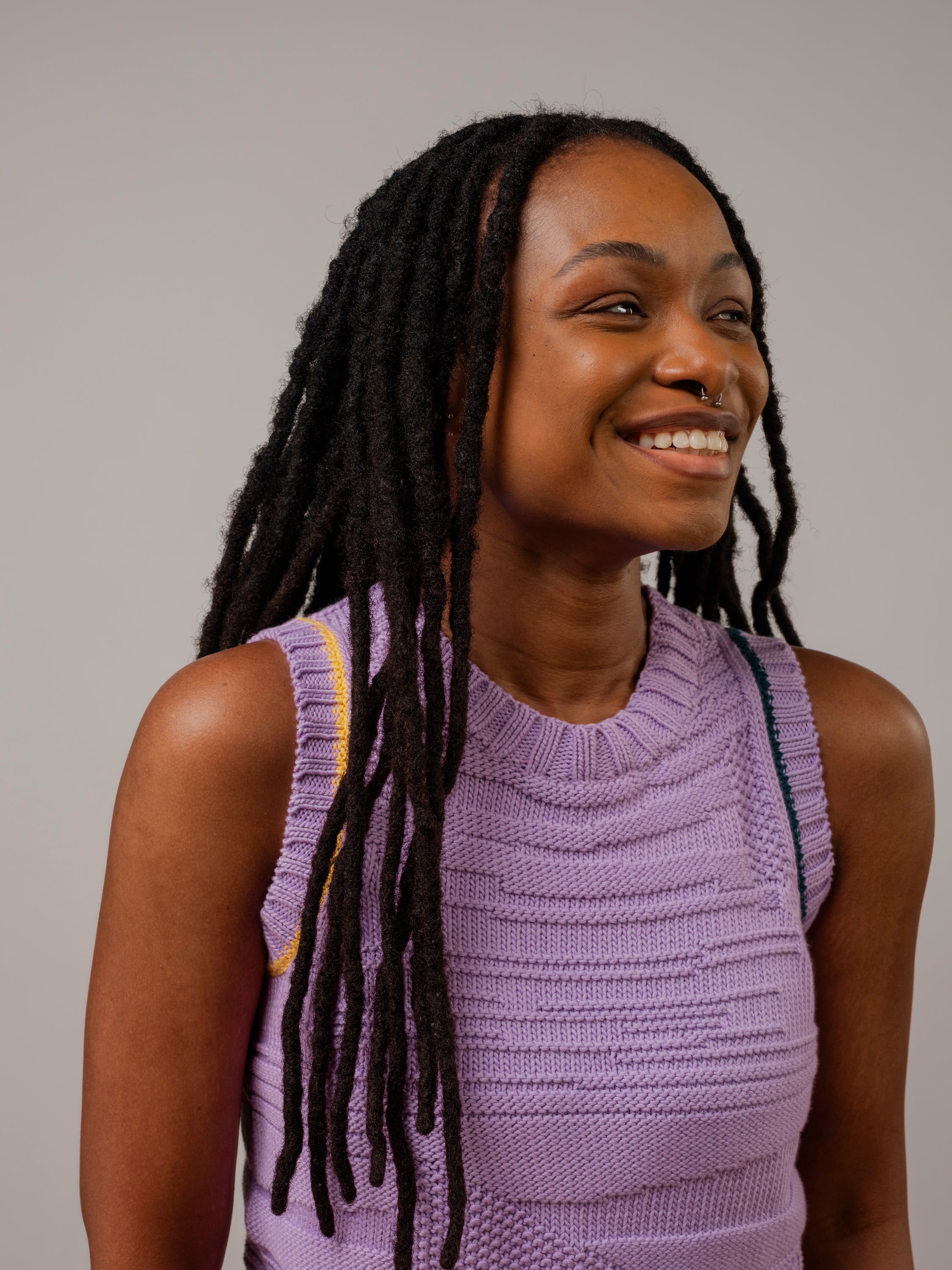 Textured Vest - Lavender