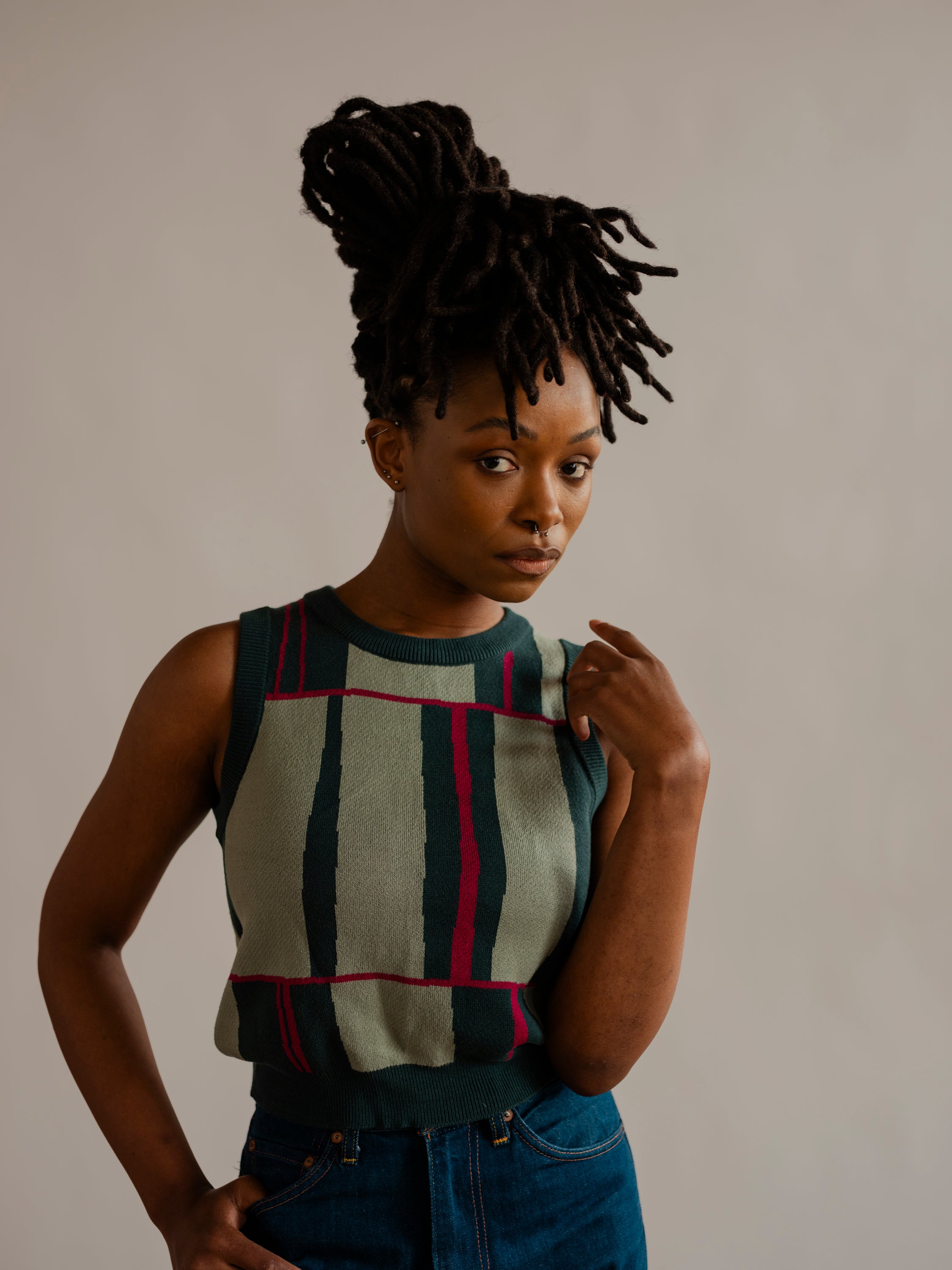 Piet Knit Vest - Cinchona