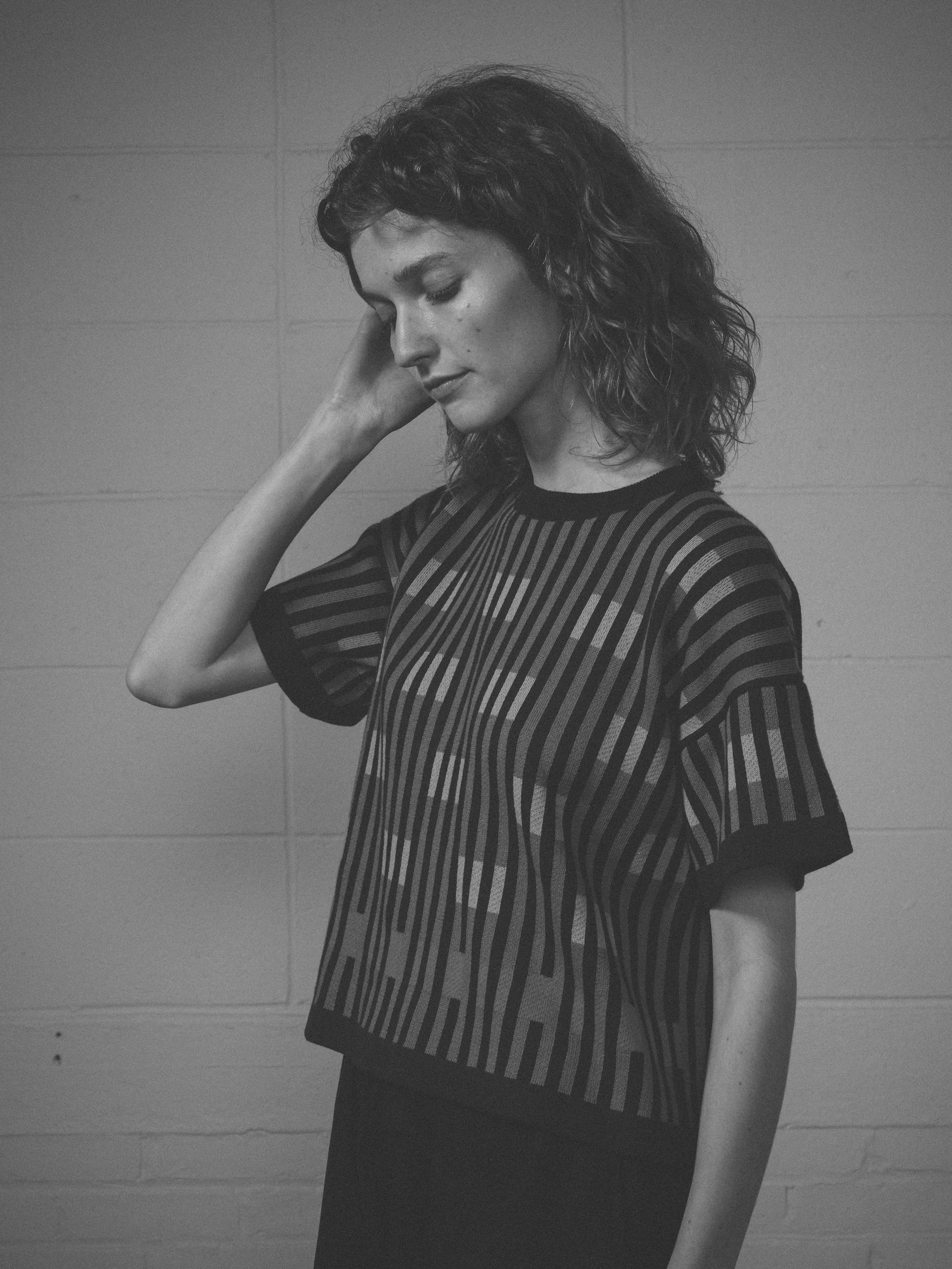 Bauhaus Short Sleeve Sweater Tee - Malachite